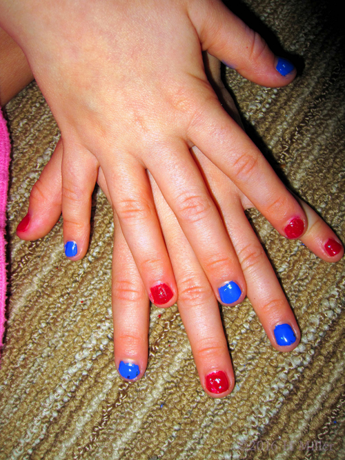 Pink And Blue Mini Mani