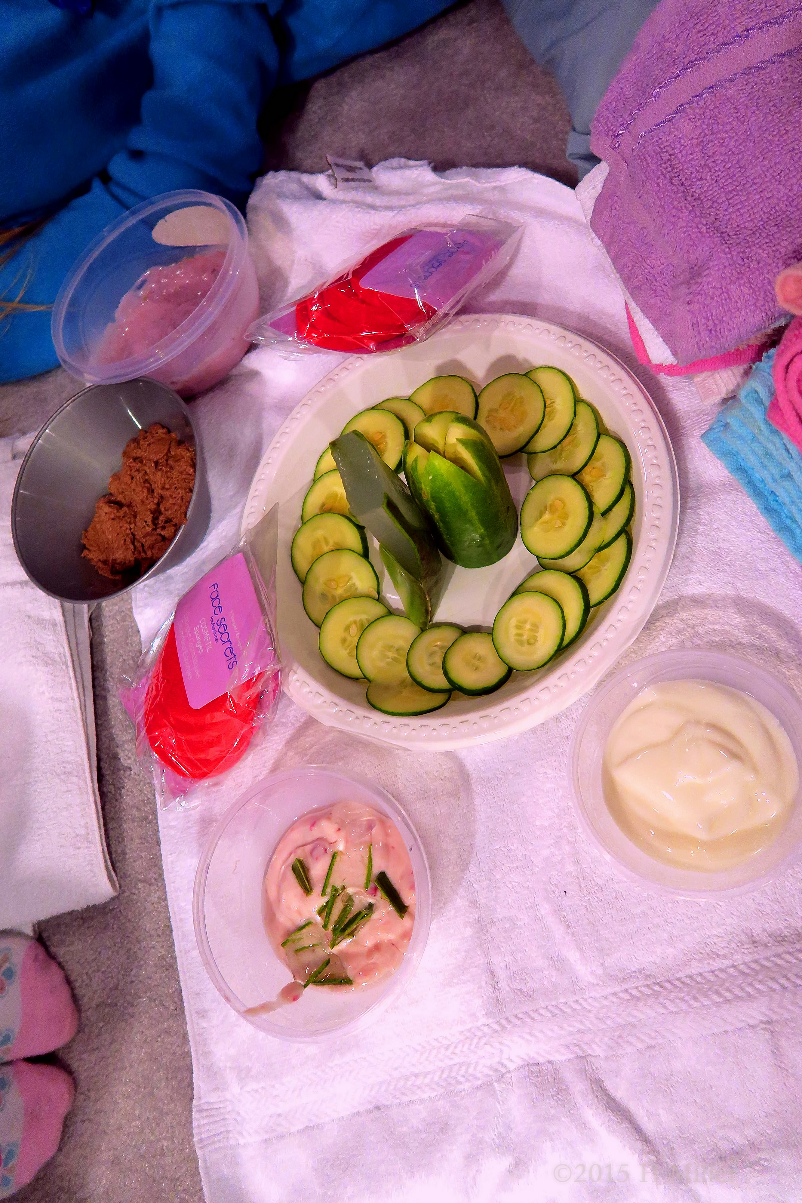 Freshly Sliced Aloe Leaf In The Strawberry Masque. 