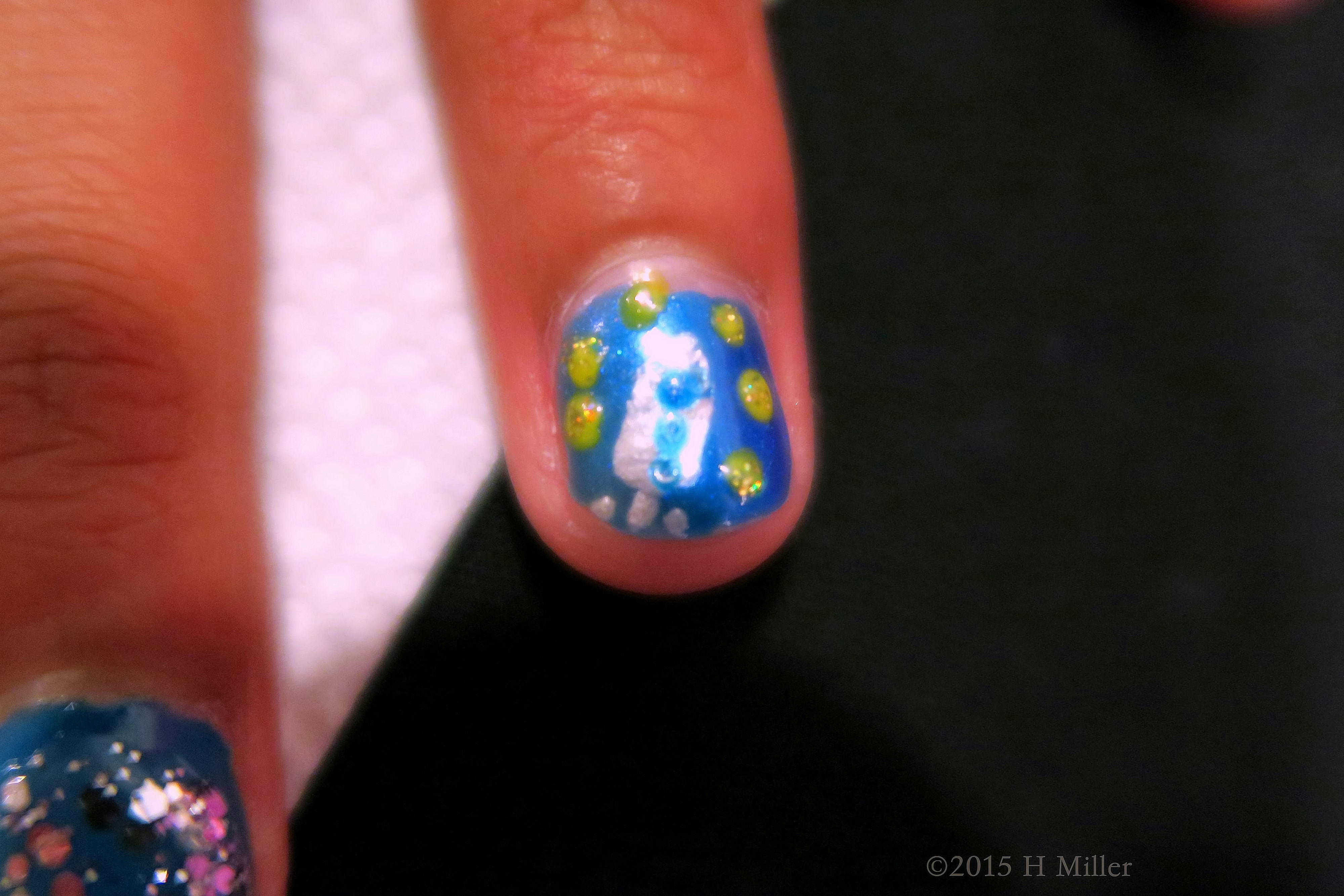 Rocket Ship Mani For Kids. 