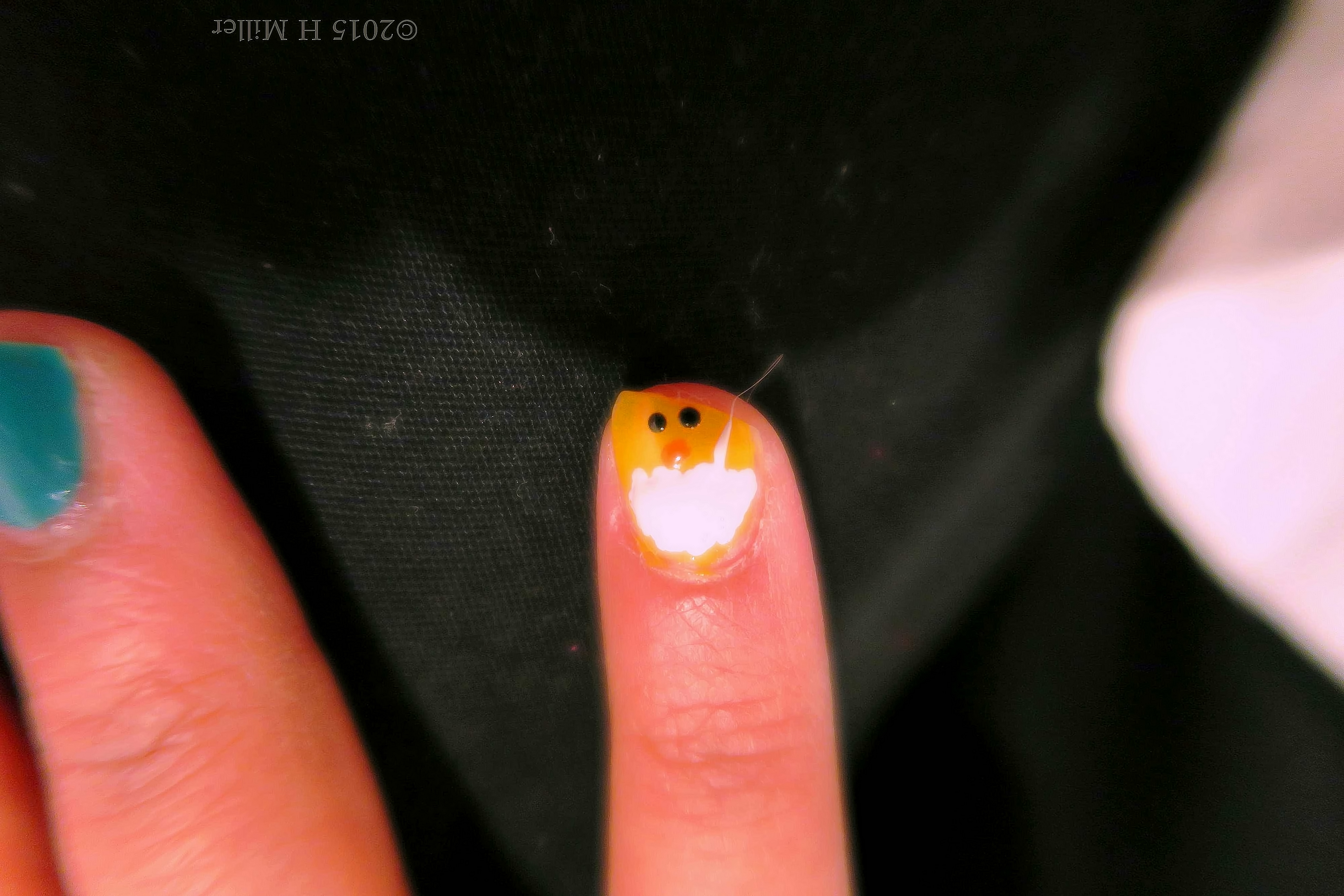 She Has A Baby Chick On Her Nail! She Has A Baby Chick On Her Nail!