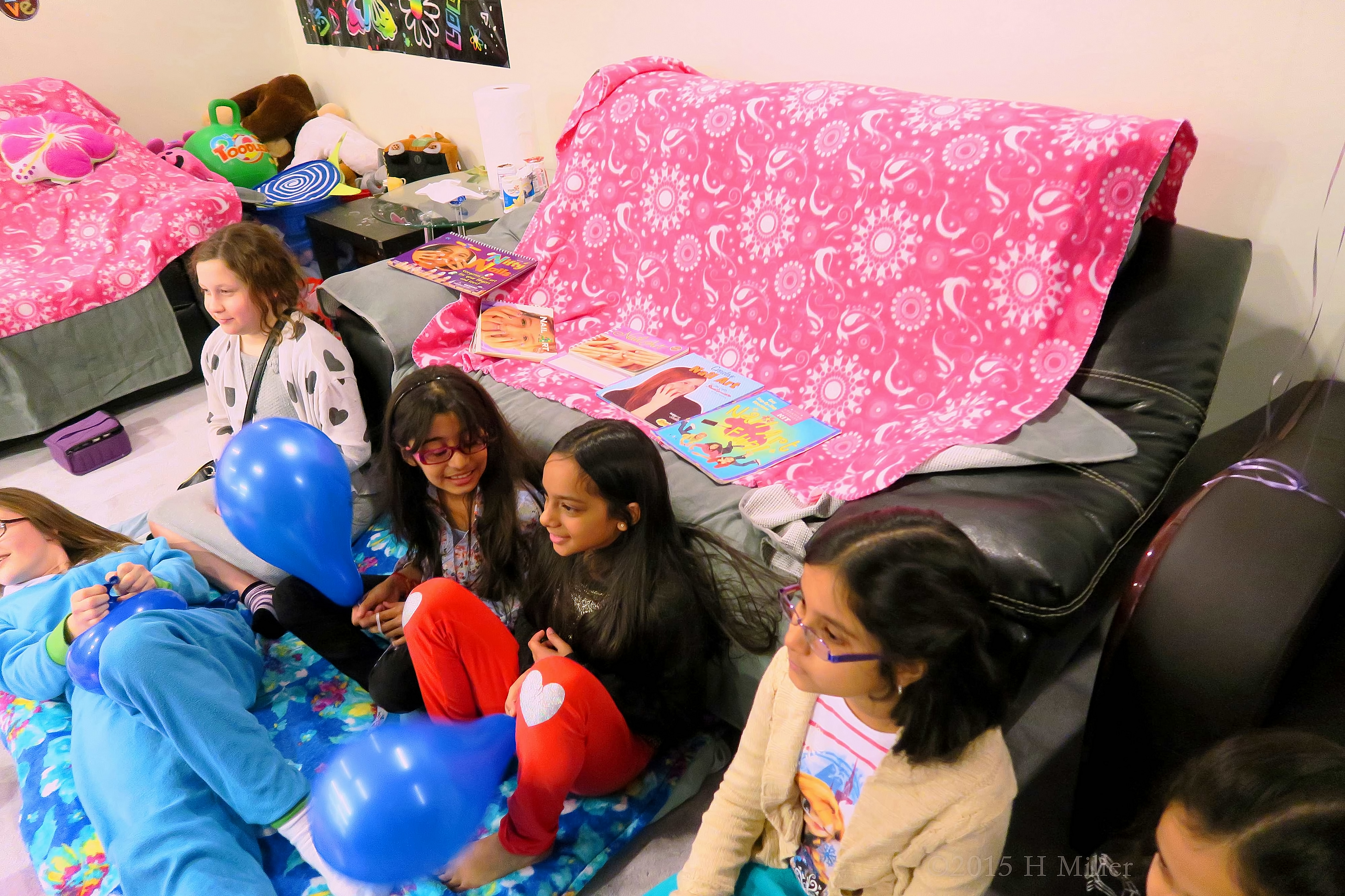 The Girls Listen As We Explain The Services And Crafts. 