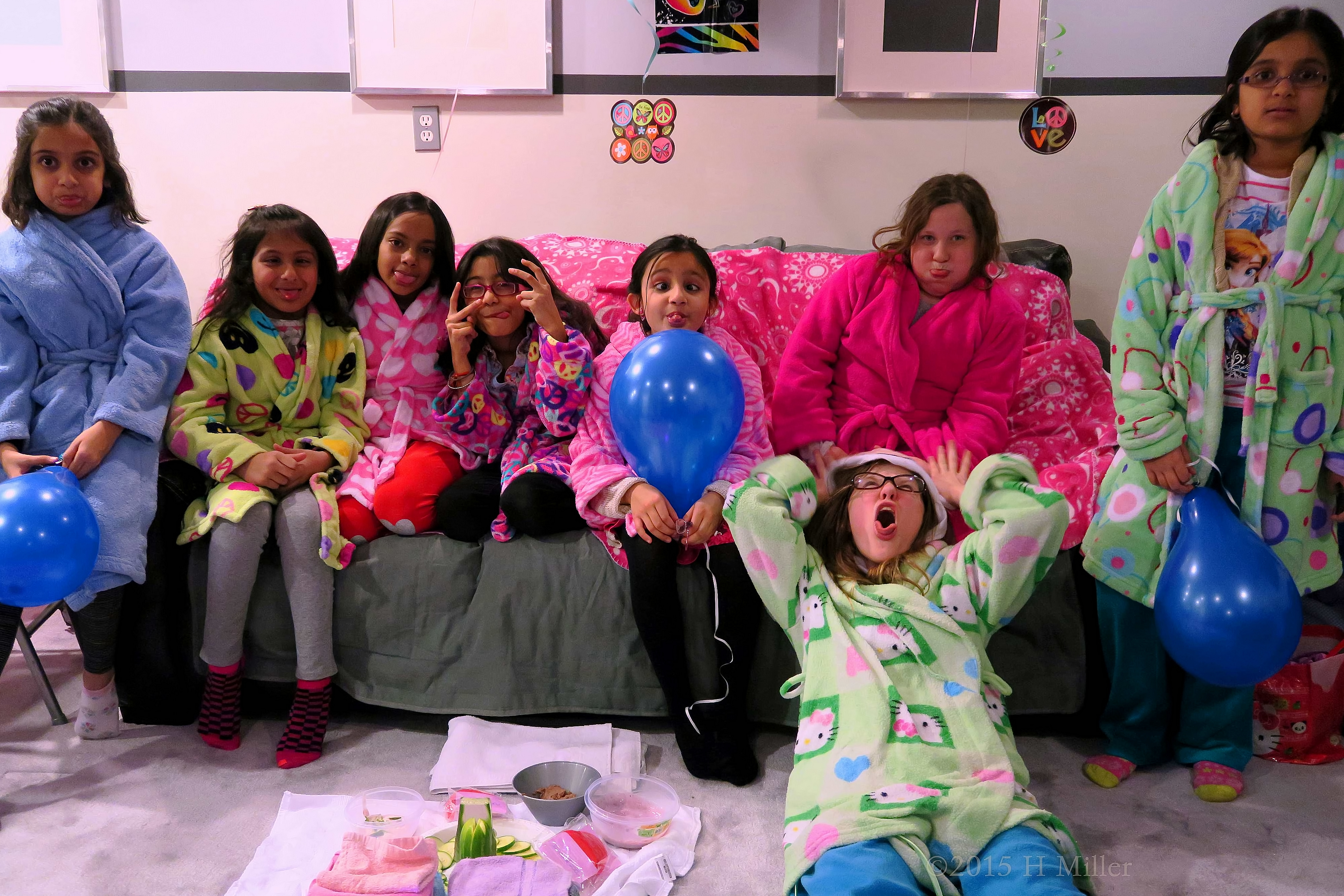 The Girls Making Silly Faces At The Home Spa Party. The Girls Making Silly Faces At The Home Spa Party.