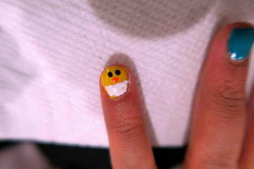 Cute Baby Chick Mini Mani Nail Art! Cute Baby Chick Mini Mani Nail Art!