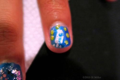 Rocket Ship Mani For Kids. Rocket Ship Mani For Kids.