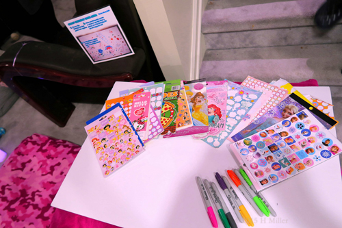 Spa Party Group Birthday Card With Stickers And Markers. Spa Party Group Birthday Card With Stickers And Markers.