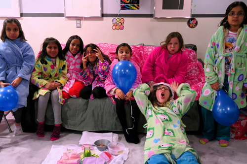 The Girls Making Silly Faces At The Home Spa Party. The Girls Making Silly Faces At The Home Spa Party.