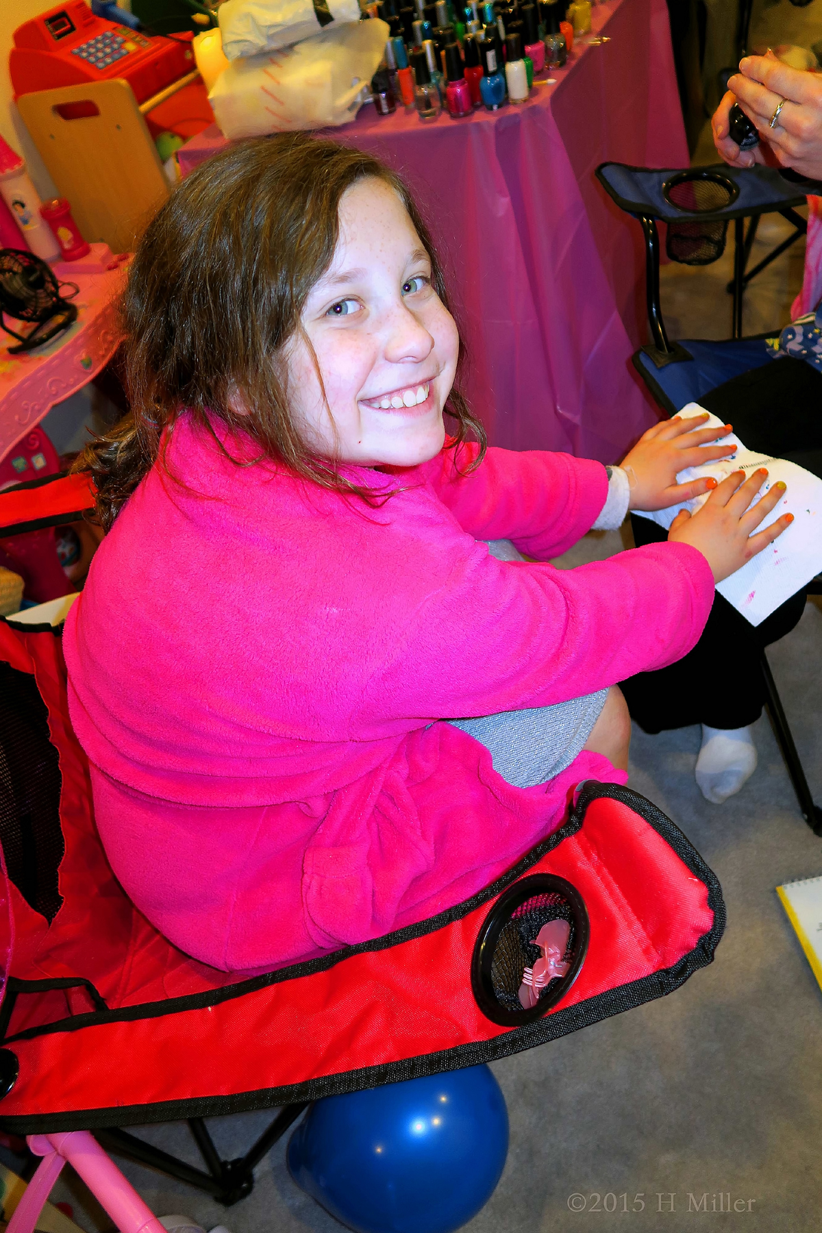 Big Smile During Her Mini Manicure! 