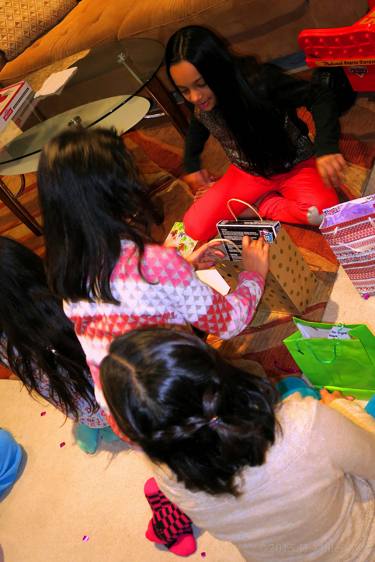 Opening Gifts At The Kids Spa 