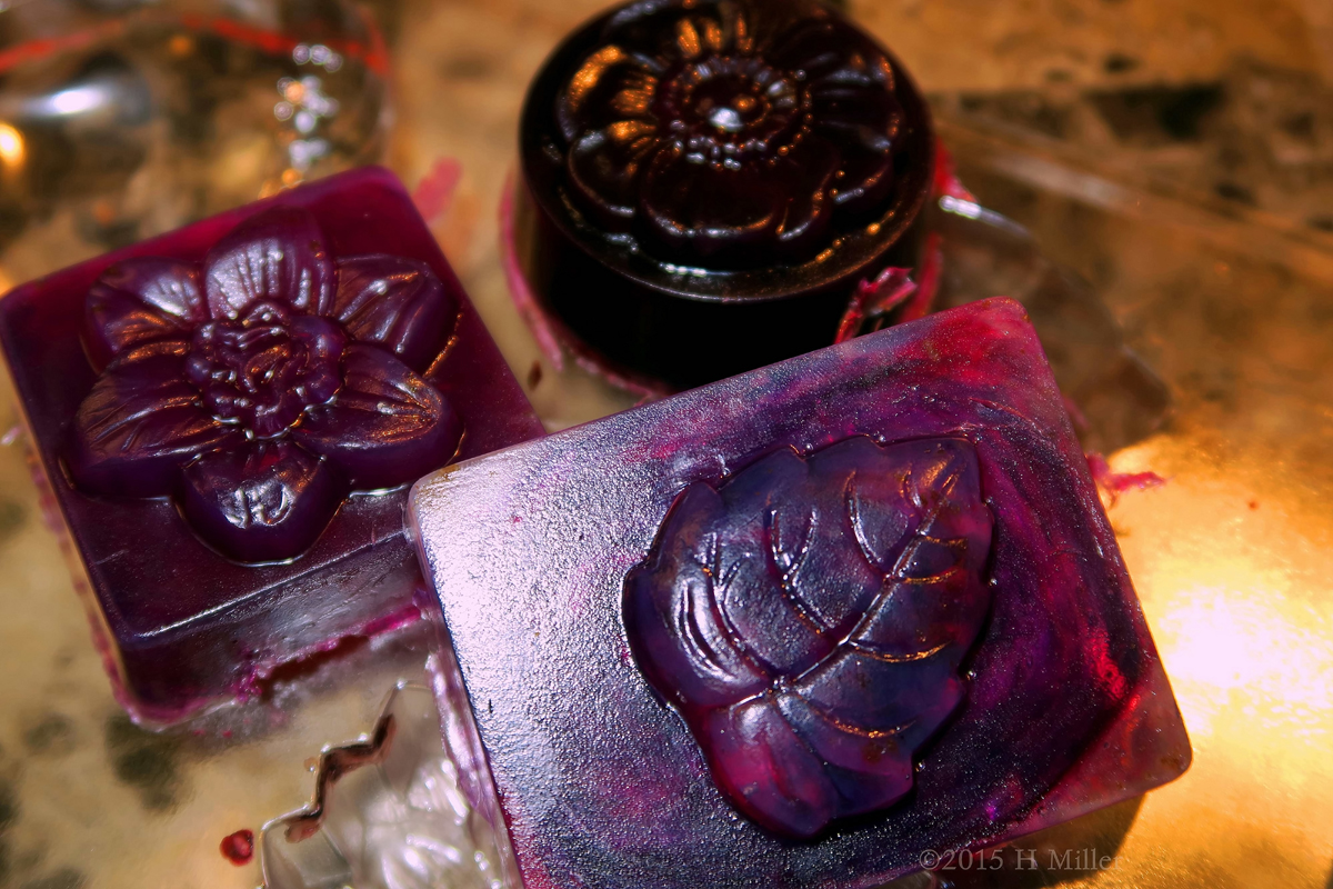 Pink And Purple Spa Soaps 