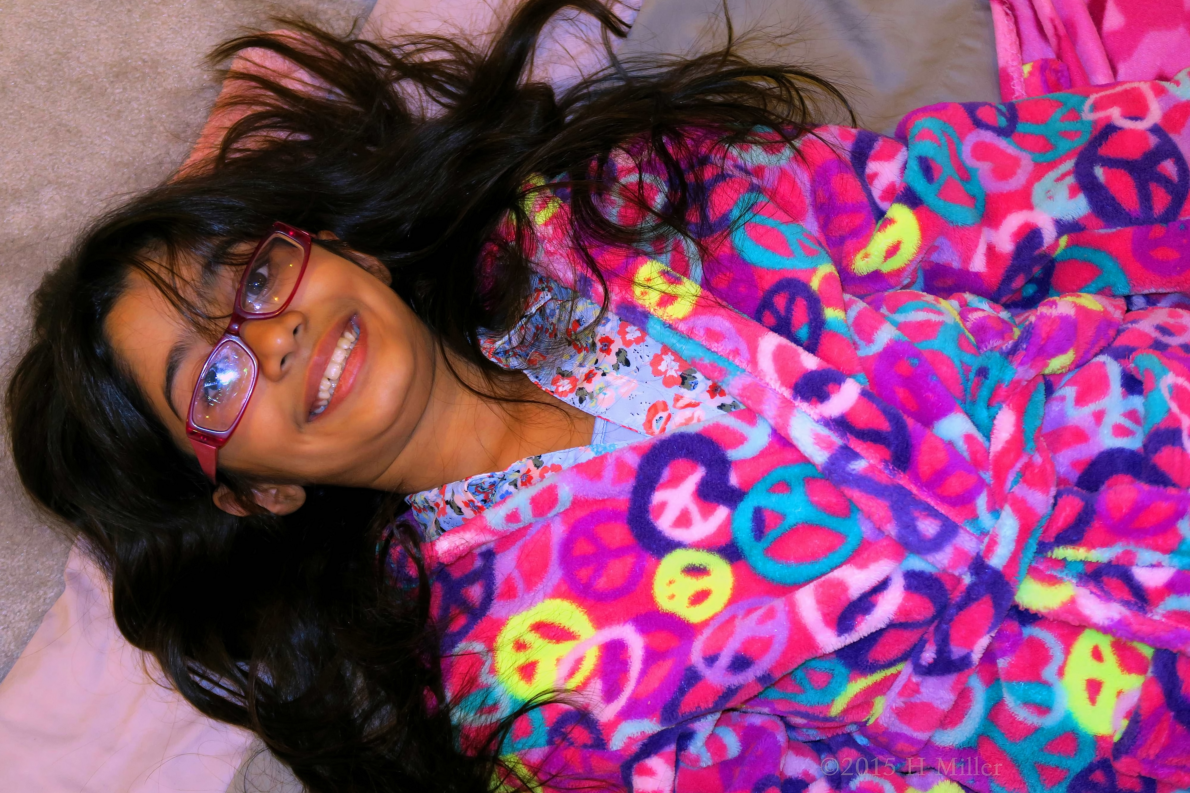 Before Facials, She's Excited At The Home Kids Spa Party Before Facials, She's Excited At The Home Kids Spa Party