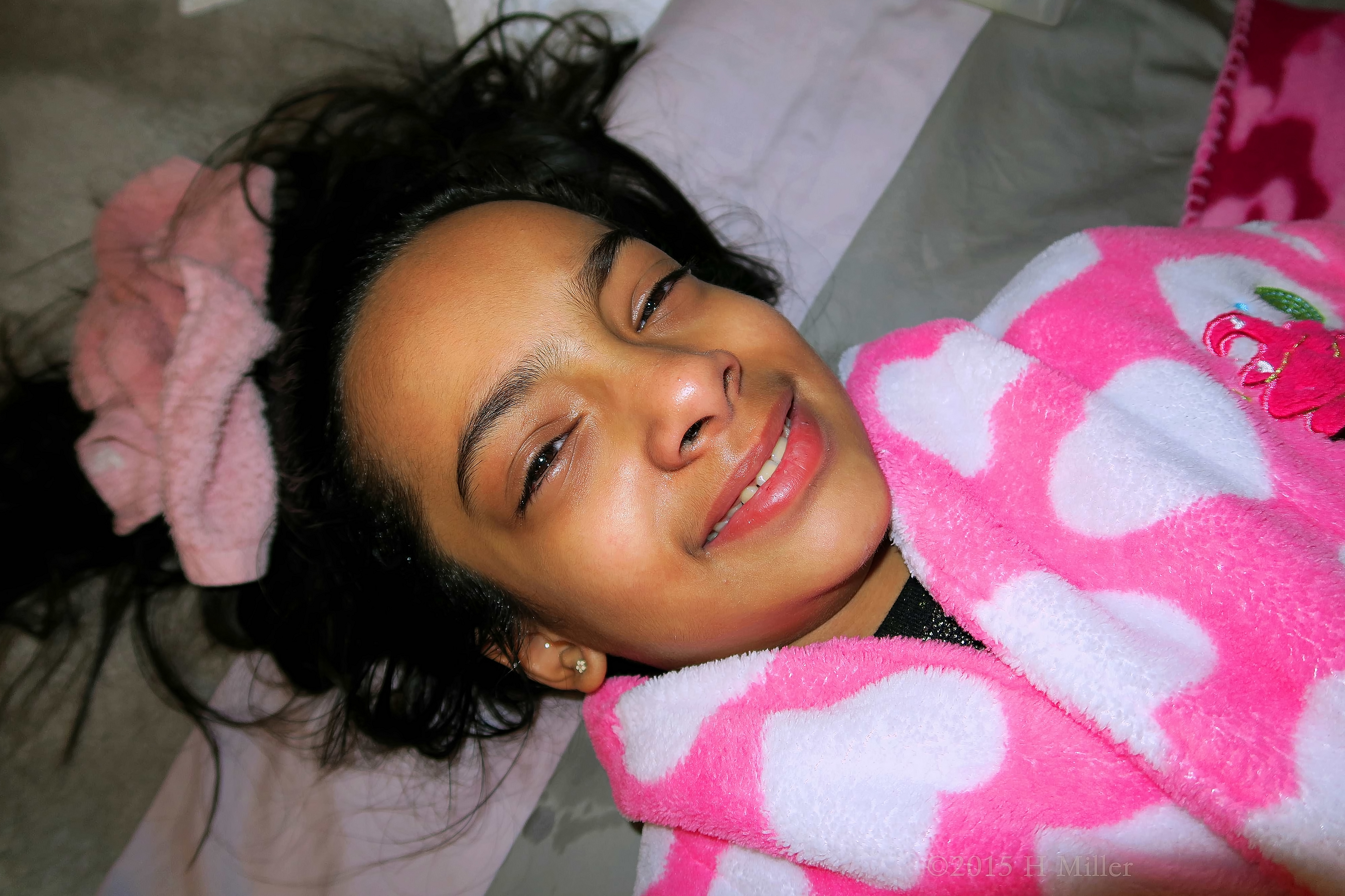 Right Before Kids Spa Facials, She's Super Relaxed Right Before Kids Spa Facials, She's Super Relaxed