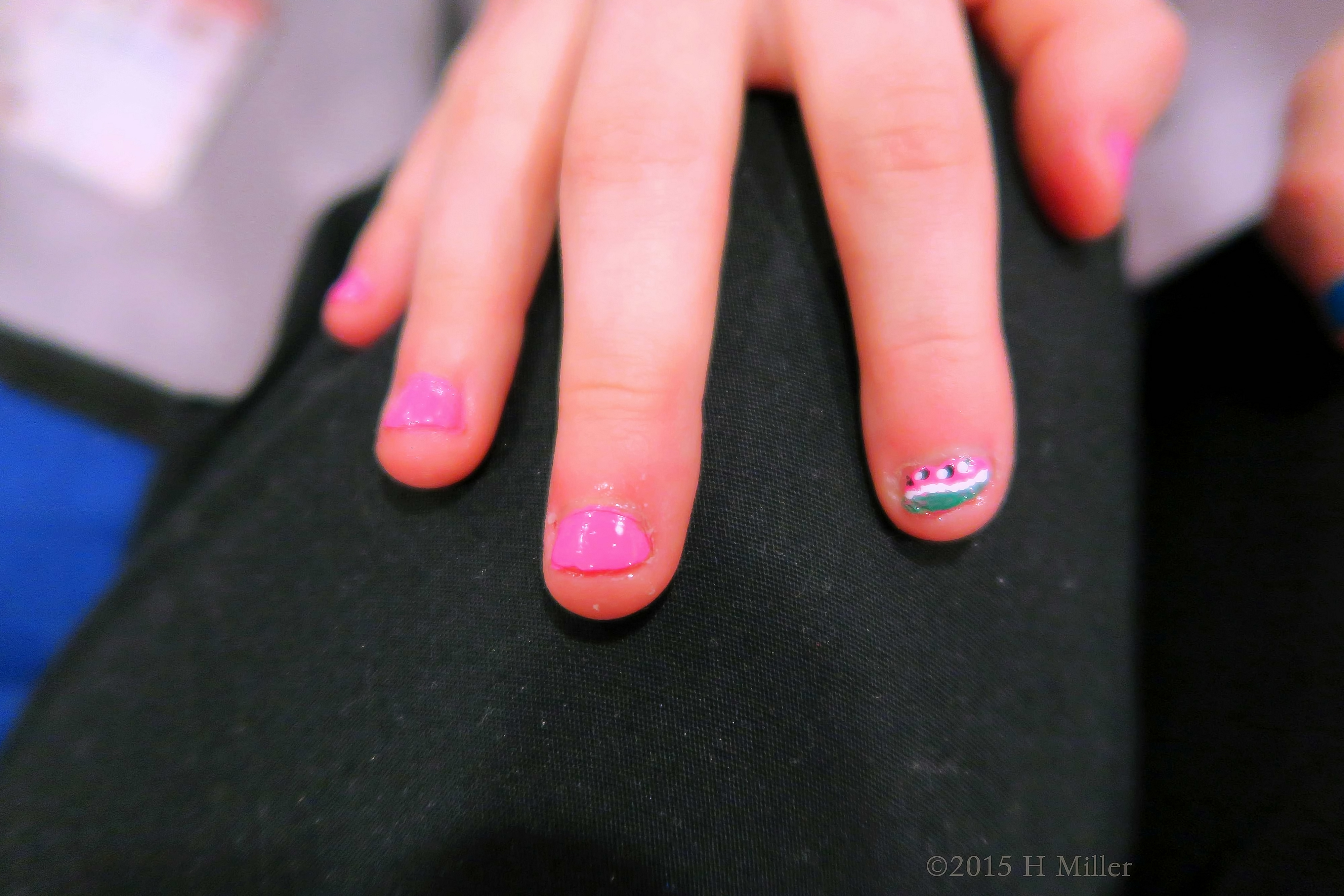 She Has Watermelon On Her Nail! She Has Watermelon On Her Nail!