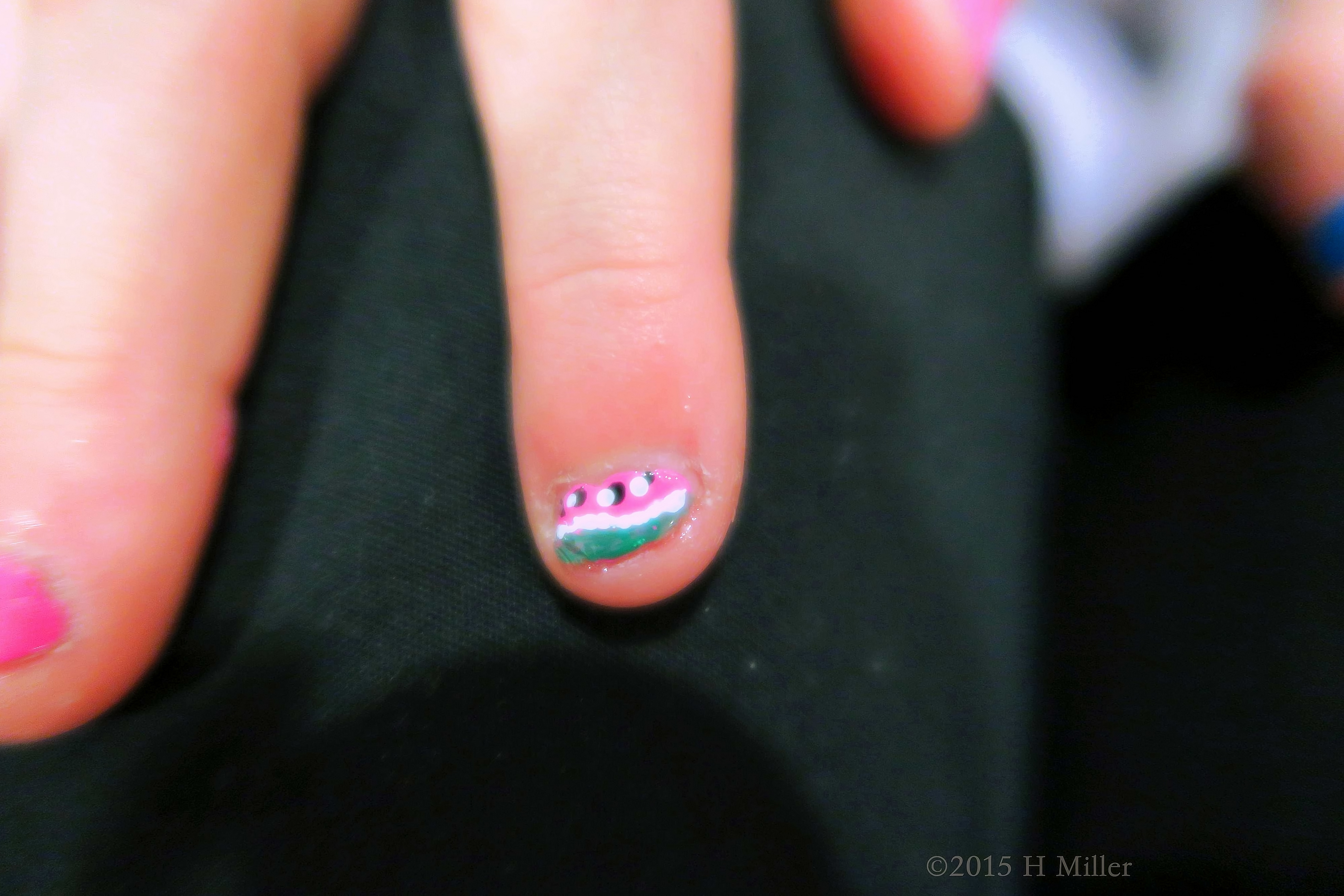 Watermelon Mini Mani Nail Art 