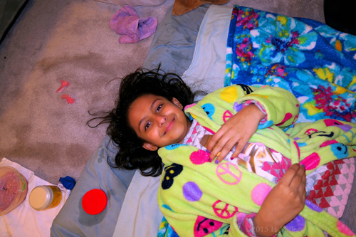 At The Kids Spa Party, She's Ready For Her Homemade Facial At The Kids Spa Party, She's Ready For Her Homemade Facial