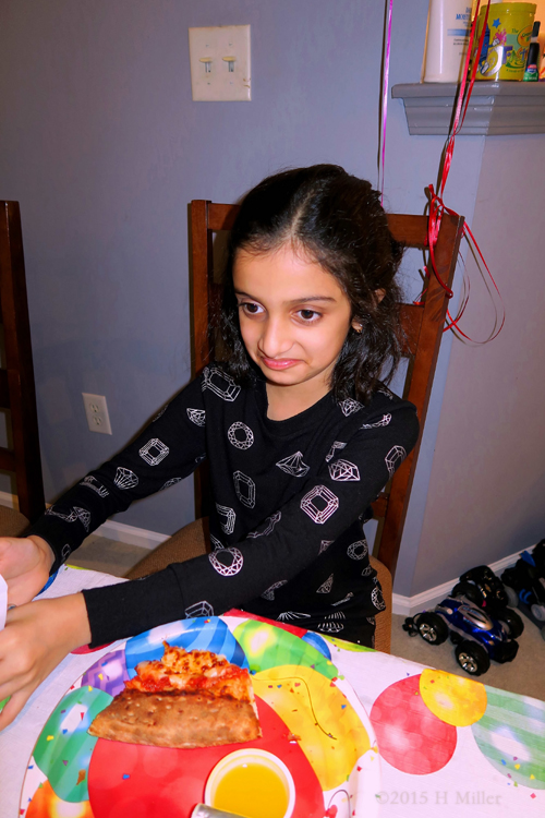 Eating Pizza At The Spa Party Eating Pizza At The Spa Party