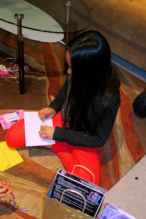 Looking At Birthday Cards At The Kids Spa Party Looking At Birthday Cards At The Kids Spa Party