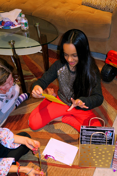 Looking At Her Birthday Cards Looking At Her Birthday Cards