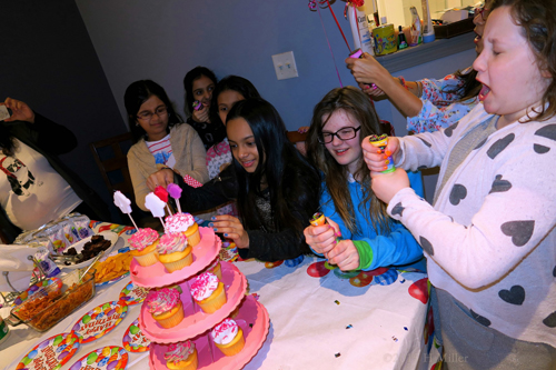 The Girls Getting Their Cupcakes 
