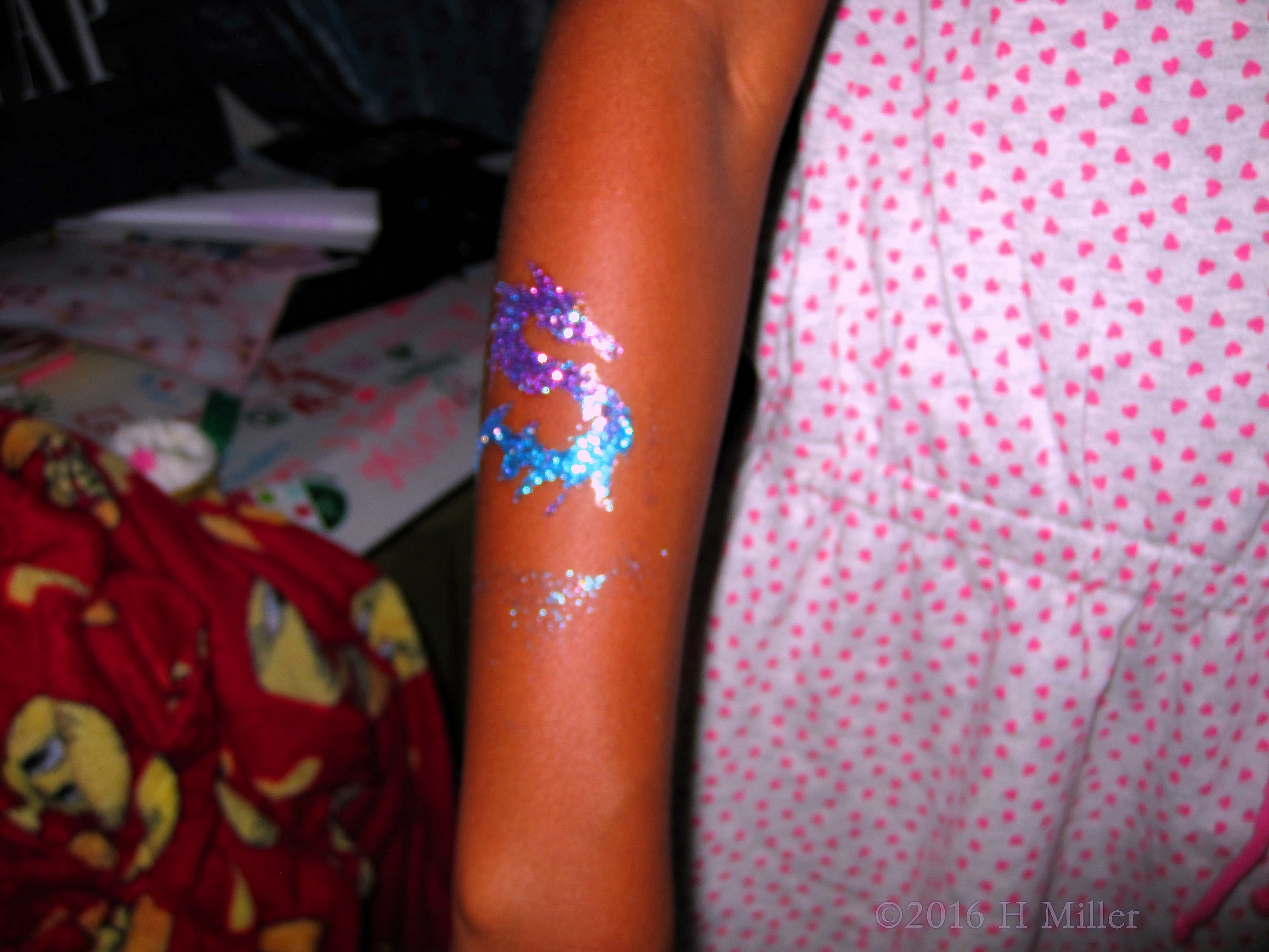 Shiny And Cute Blue And Purple Temporary Tattoo Art Design Shiny And Cute Blue And Purple Temporary Tattoo Art Design
