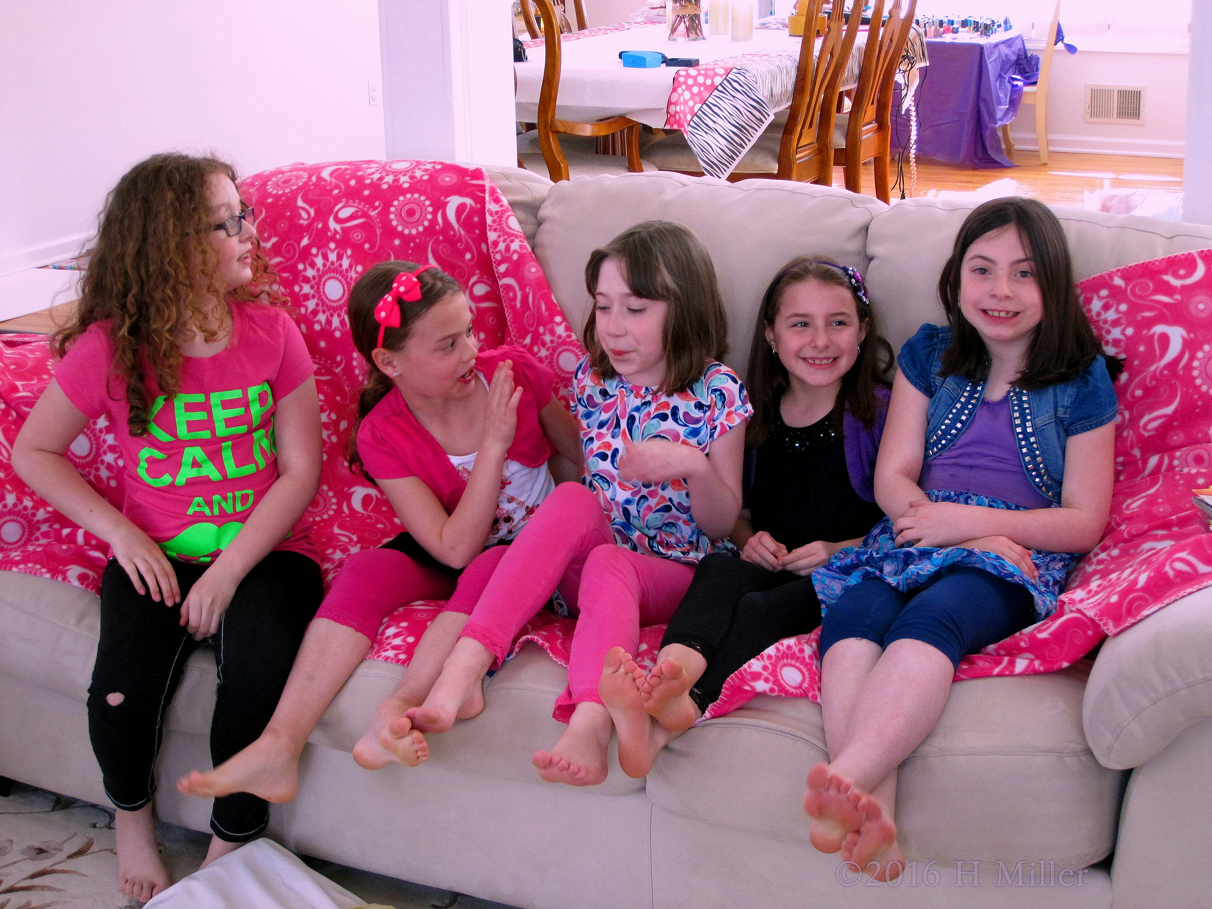 The Birthday Girl Chills Out With Her Friends. The Birthday Girl Chills Out With Her Friends.