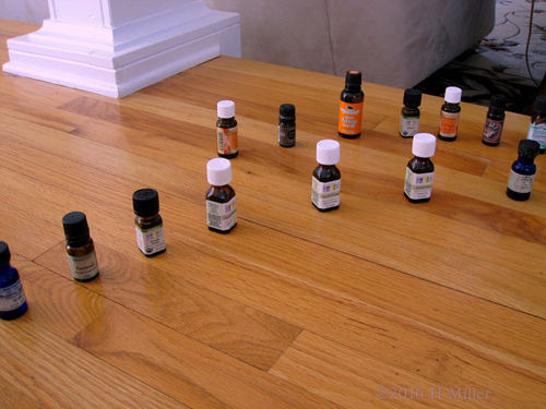 Essential Oils For The Footbaths At The Spa Themed Birthday Party! SO Cool!