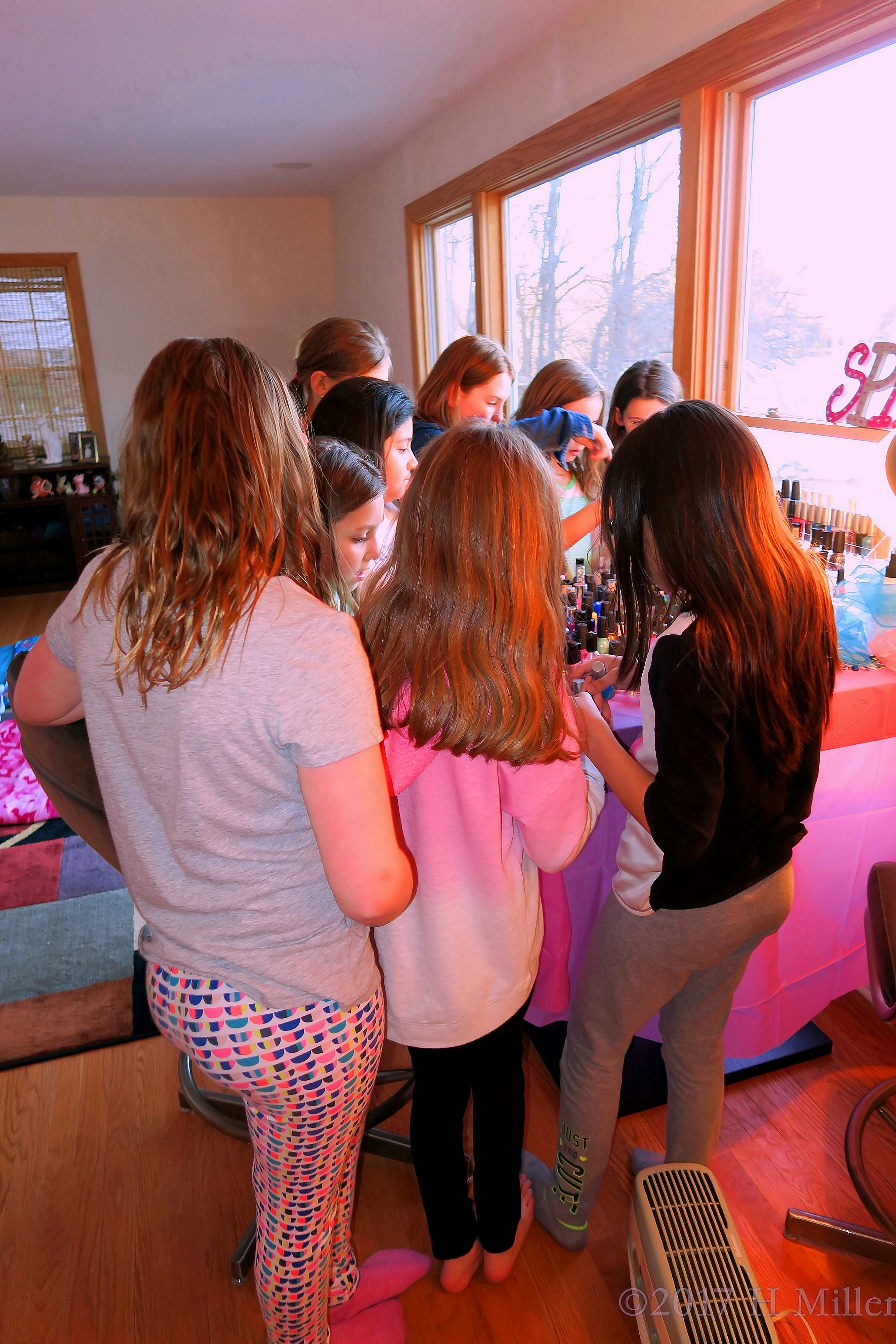 The Birthday Girl And Her Friends Picking Nail Colors For Their Mini Mani Pedis The Birthday Girl And Her Friends Picking Nail Colors For Their Mini Mani Pedis