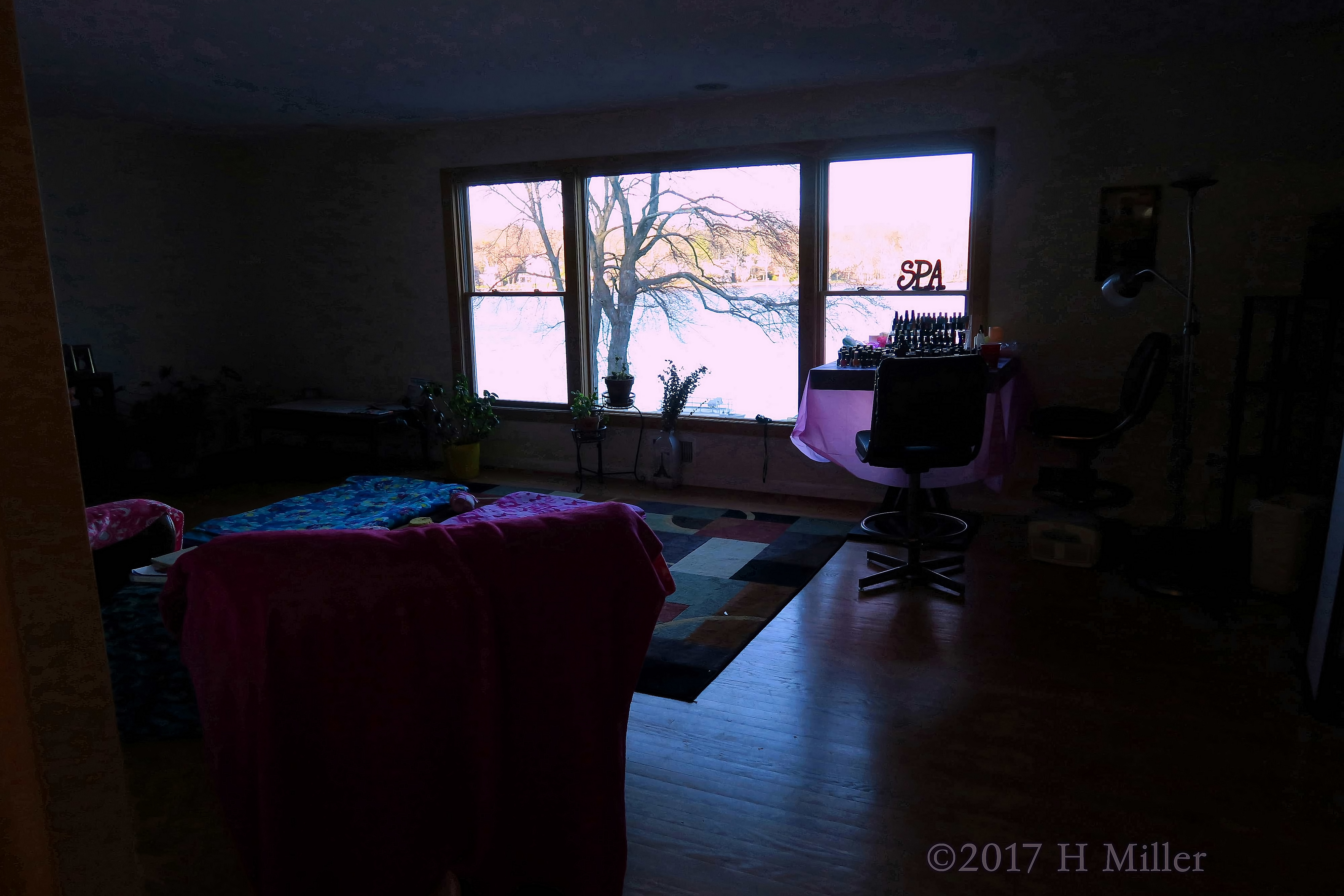 Wide Shot Of The Spa Party Venue Completely Set Up Wide Shot Of The Spa Party Venue Completely Set Up