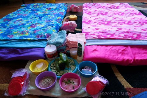 Close Up Shot Of Kids Facial Station Close Up Shot Of Kids Facial Station