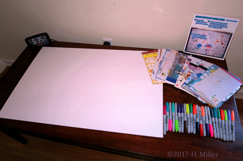 Colorful Sharpie Selection And Stickers For The Decoration Of The Spa Birthday Card Colorful Sharpie Selection And Stickers For The Decoration Of The Spa Birthday Card