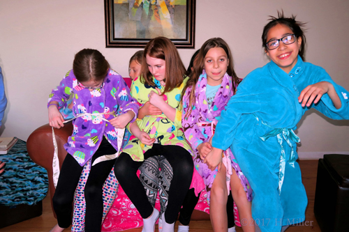 Silly Faces In Spa Robes! Silly Faces In Spa Robes!