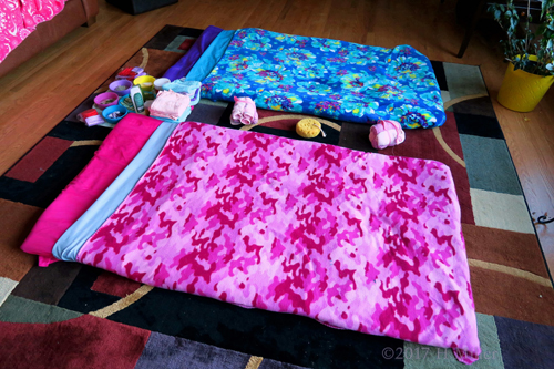 Spa Party Kids Facial And Massage Mats Set Up With Vibrant Blue And Pink Spa Throw Spa Party Kids Facial And Massage Mats Set Up With Vibrant Blue And Pink Spa Throw