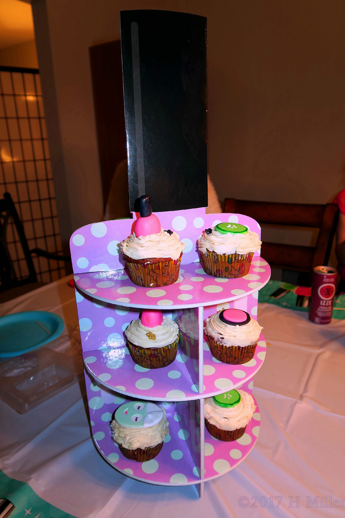 Spa Themed Decorative Birthday Cupcake 