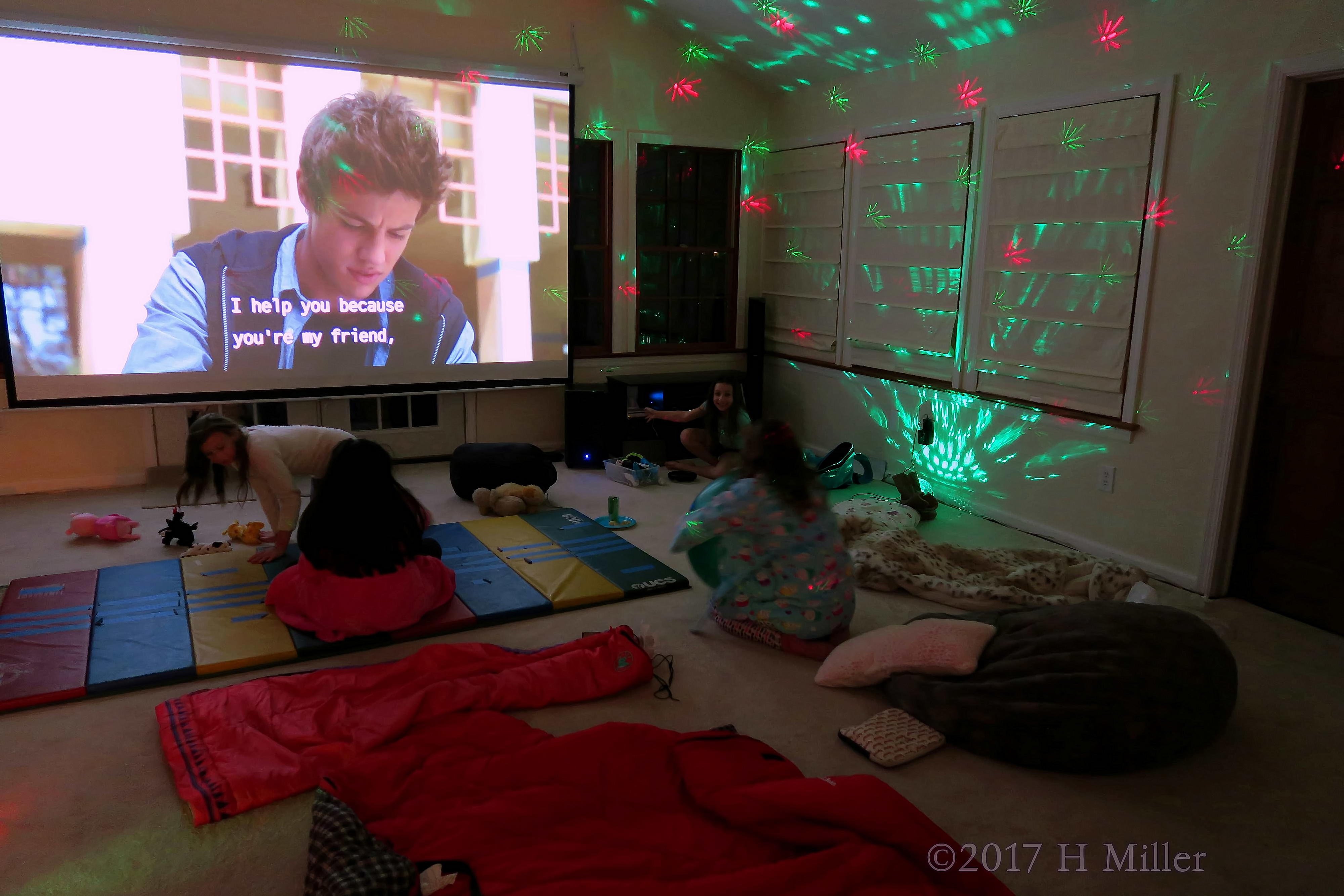 Another Pic Of Movie Area Setup At Tessa's Spa Party Another Pic Of Movie Area Setup At Tessa's Spa Party