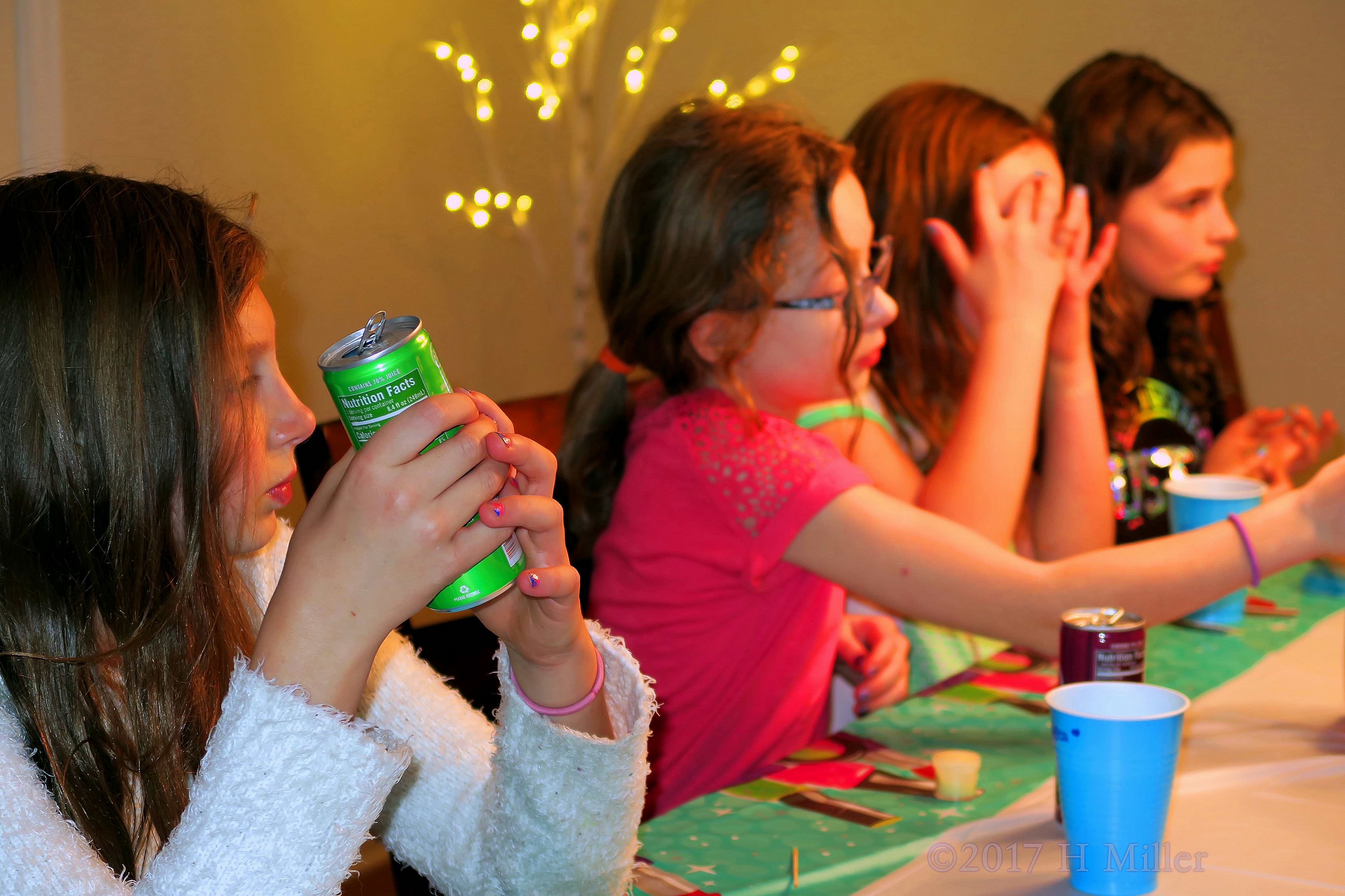 Party Guests Enjoying Cool And Refreshing Beverages 