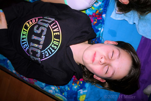 Party Guest Getting Ready To Enjoy Her Kids Spa Facial Party Guest Getting Ready To Enjoy Her Kids Spa Facial