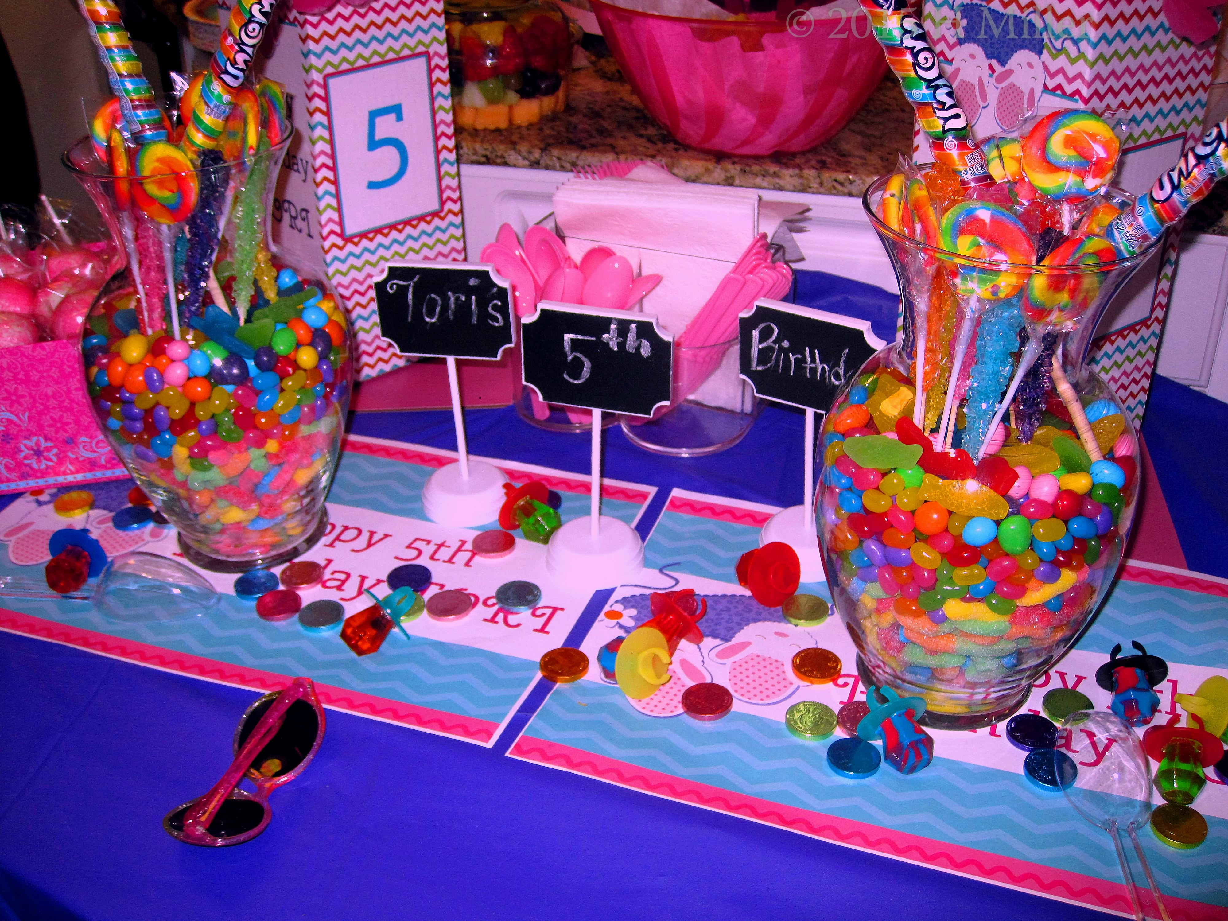 Girls Spa Party Treats Table. Girls Spa Party Treats Table.