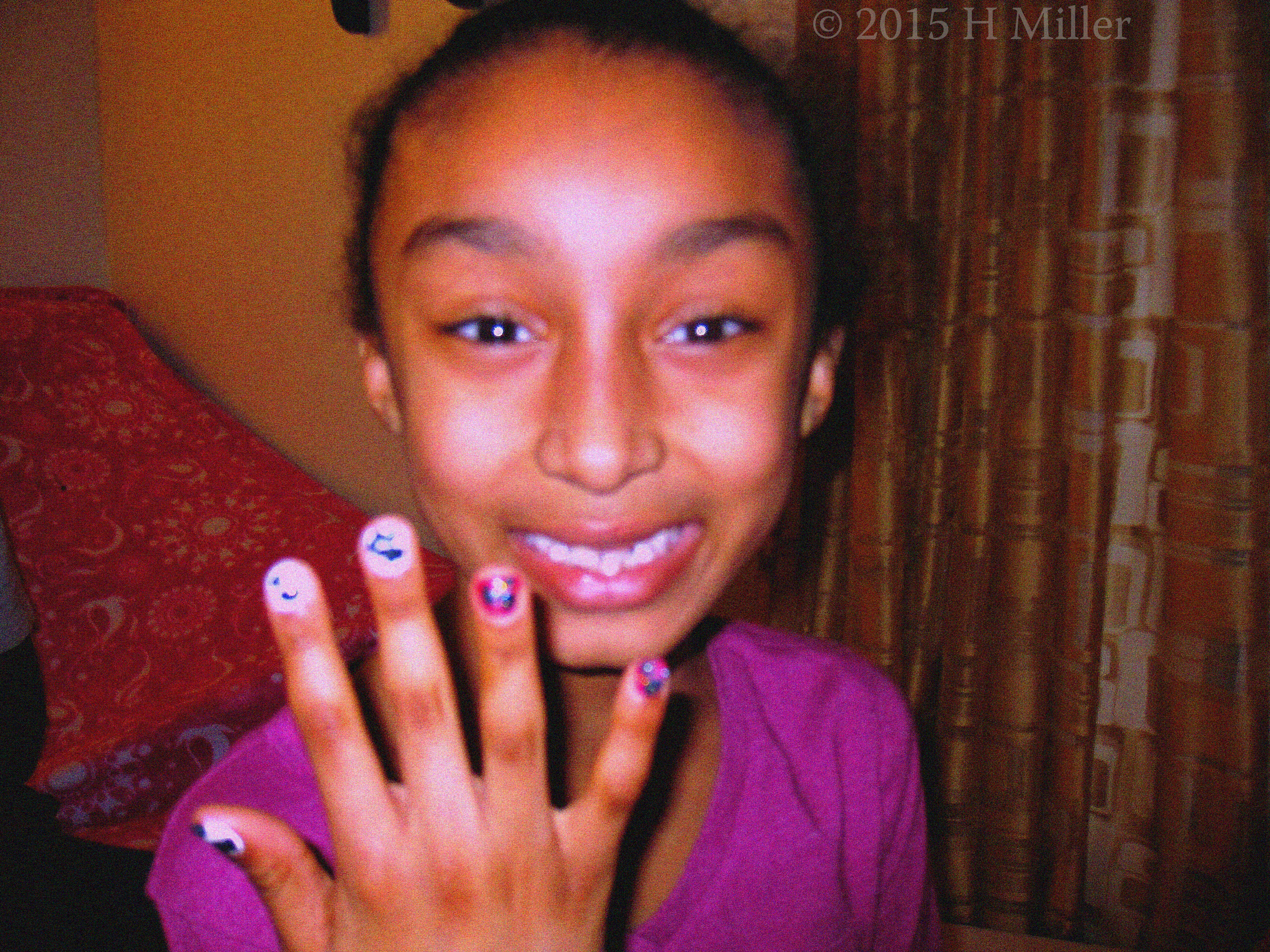 Happy With Her Nails. Happy With Her Nails.