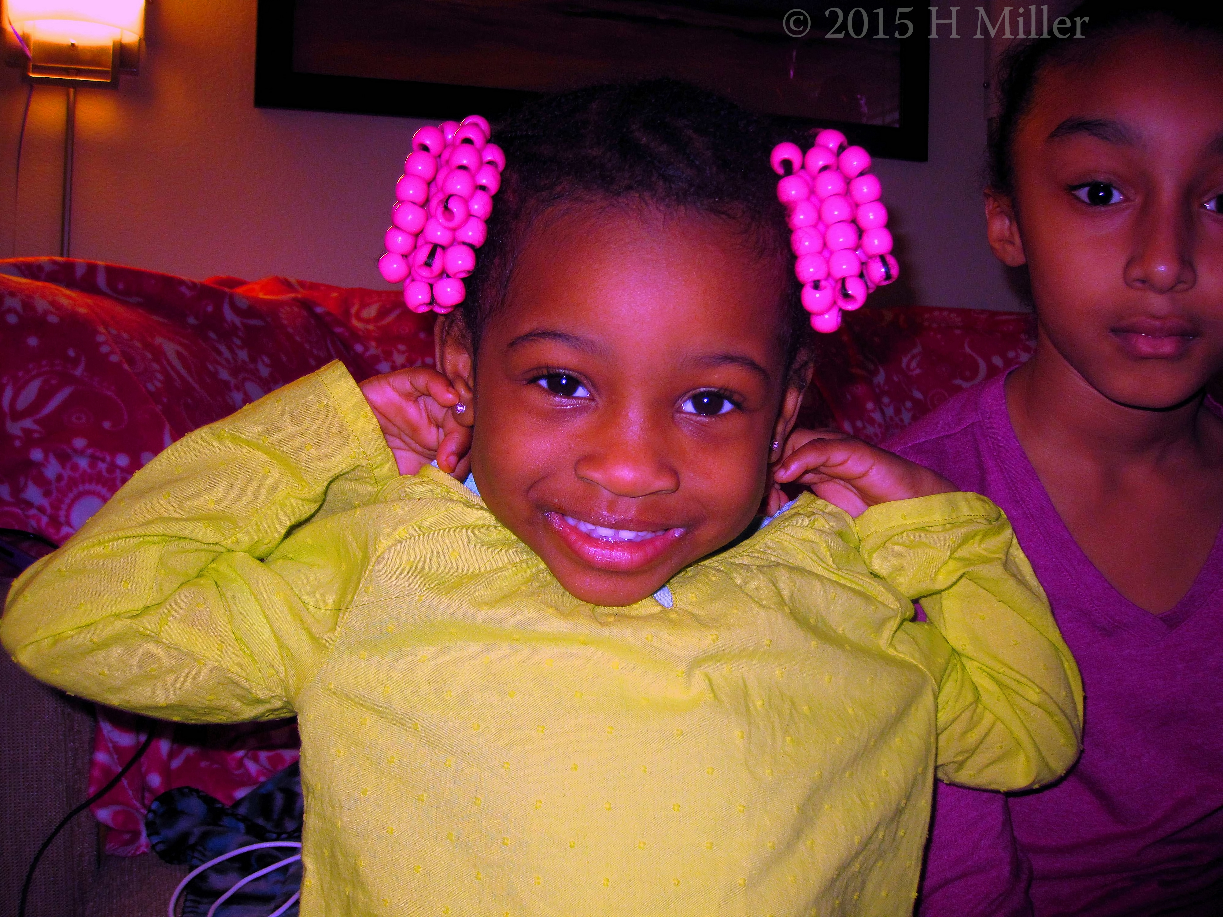 One Of The Guests Smiling And Enjoying Her Time. One Of The Guests Smiling And Enjoying Her Time.