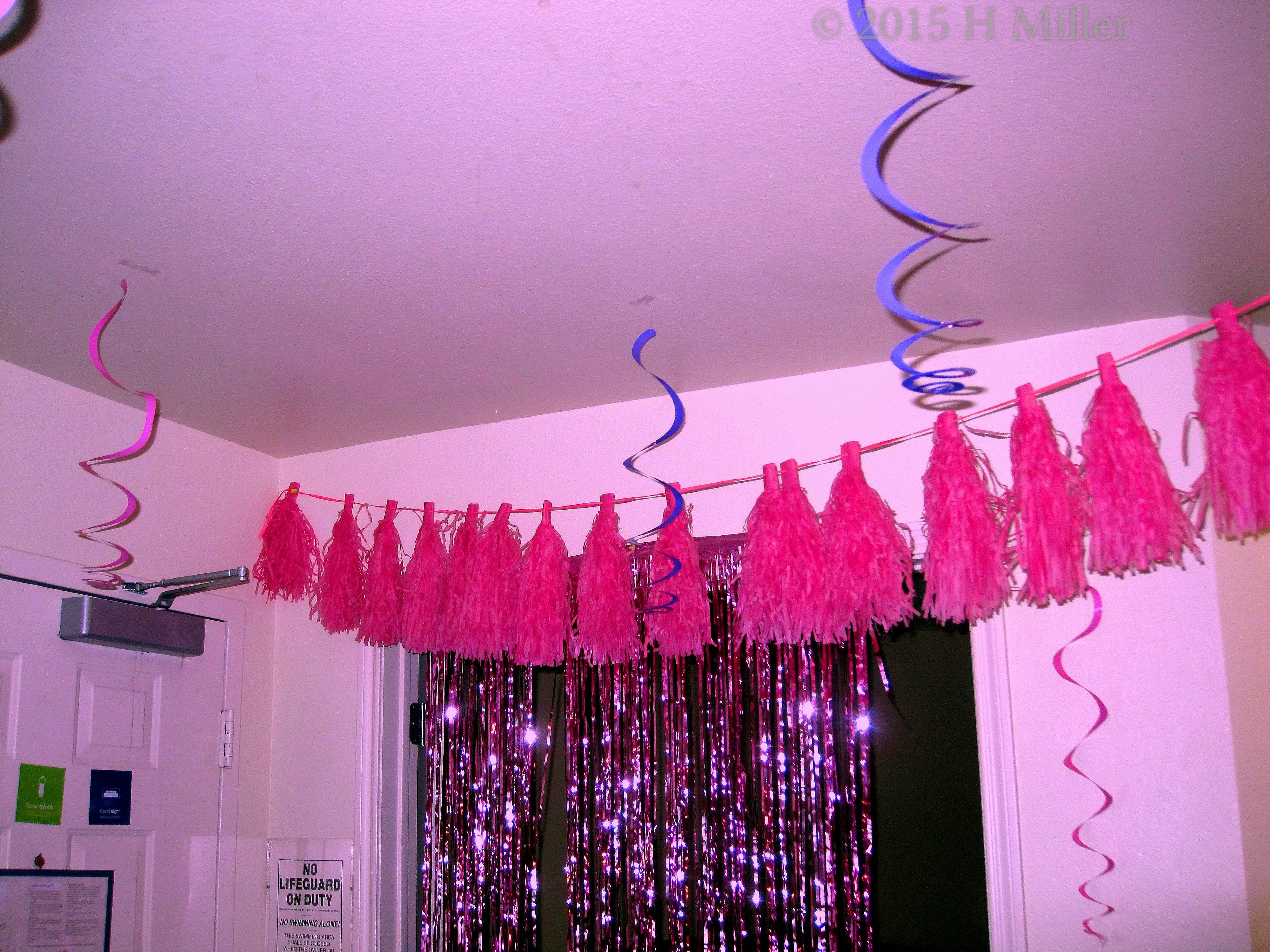 Spa Party Room Decorations Courtesy Of Tori's Family. 
