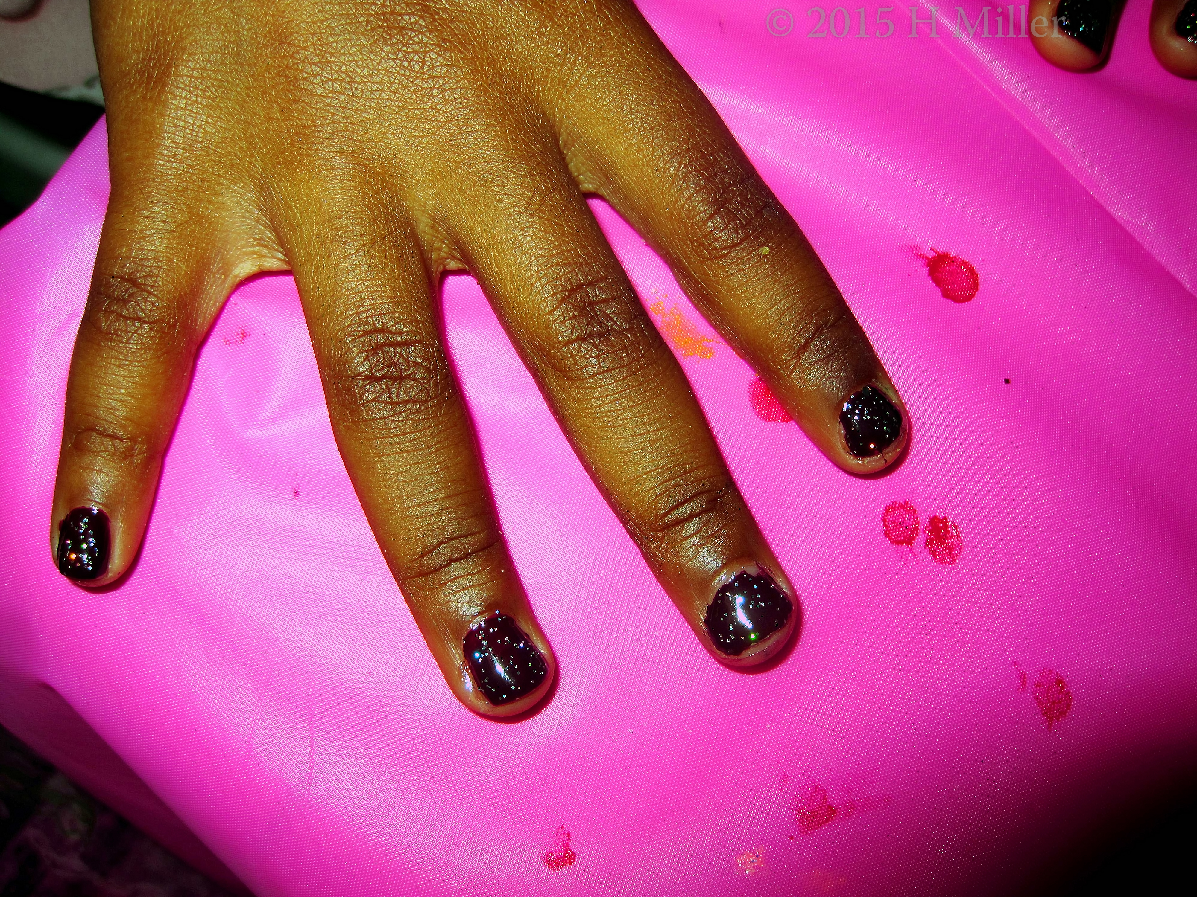 Brown With Starry Skies Looking Nail Polish. Brown With Starry Skies Looking Nail Polish.