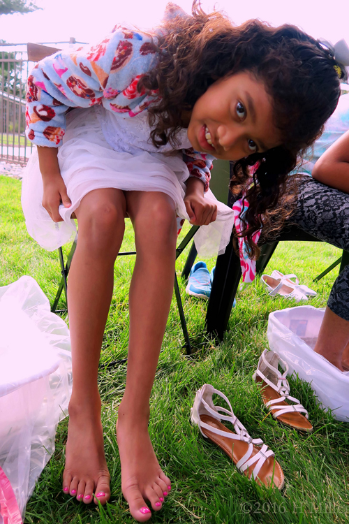 Happy With Her Stylish Kids Pedi! Happy With Her Stylish Kids Pedi!