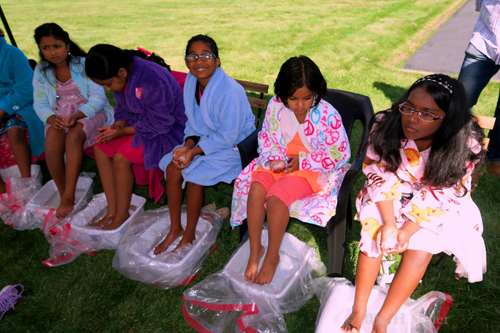 Long Luxurious Foot Soaks During The Kids Pedis. Long Luxurious Foot Soaks During The Kids Pedis.
