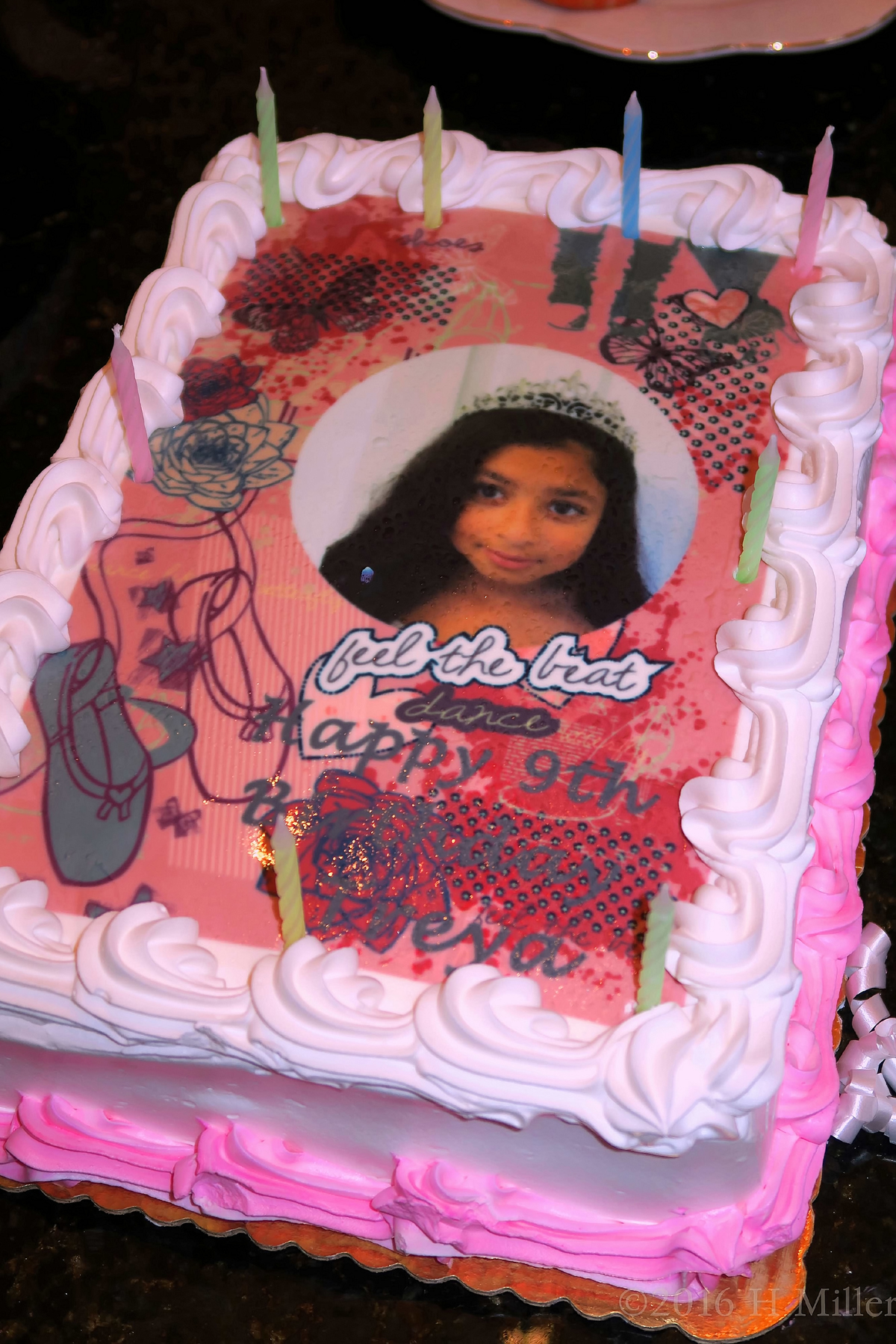 Beautiful Birthday Cake With The Birthday Girl's Photo 