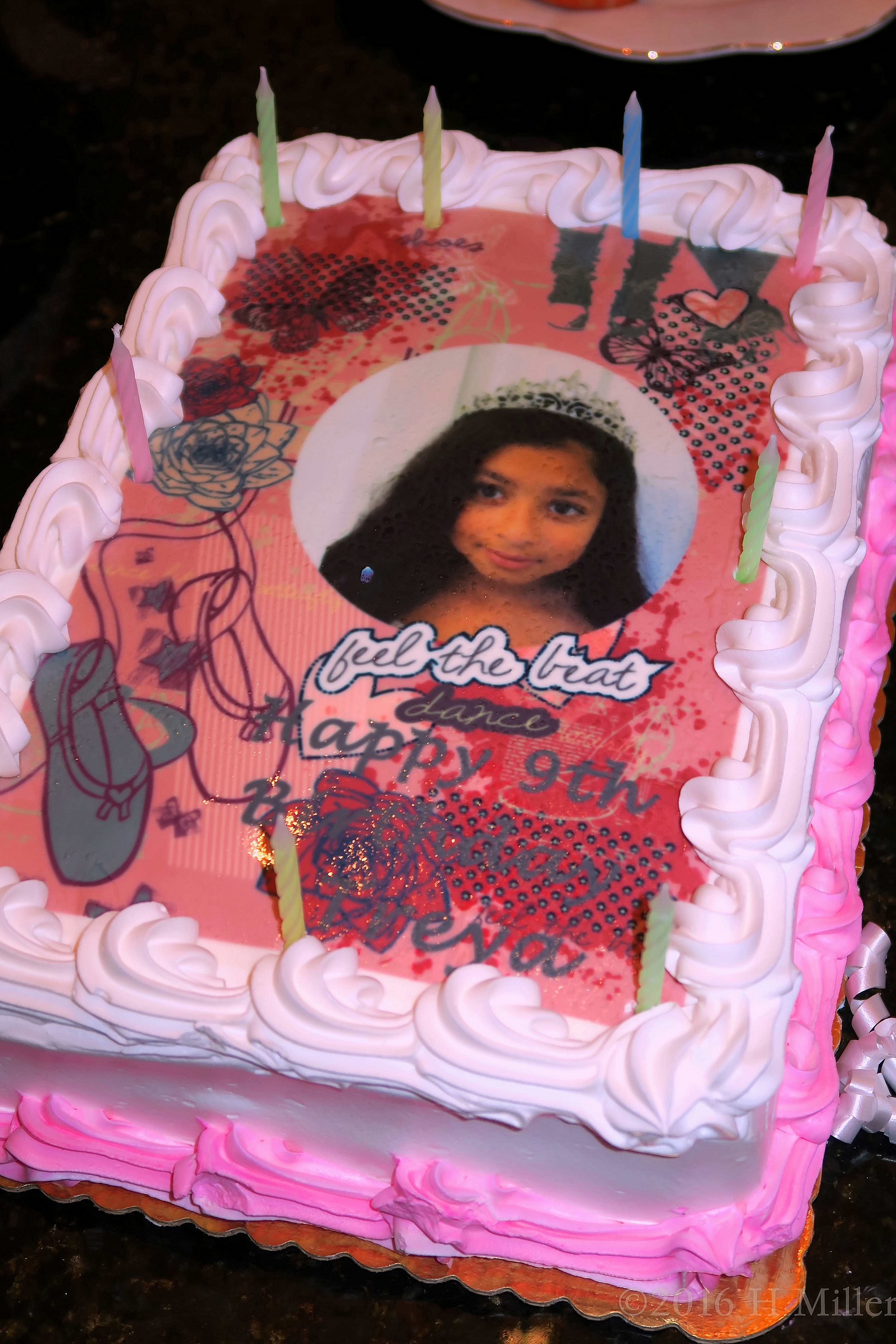 Beautiful Birthday Cake With The Birthday Girl's Photo Beautiful Birthday Cake With The Birthday Girl's Photo