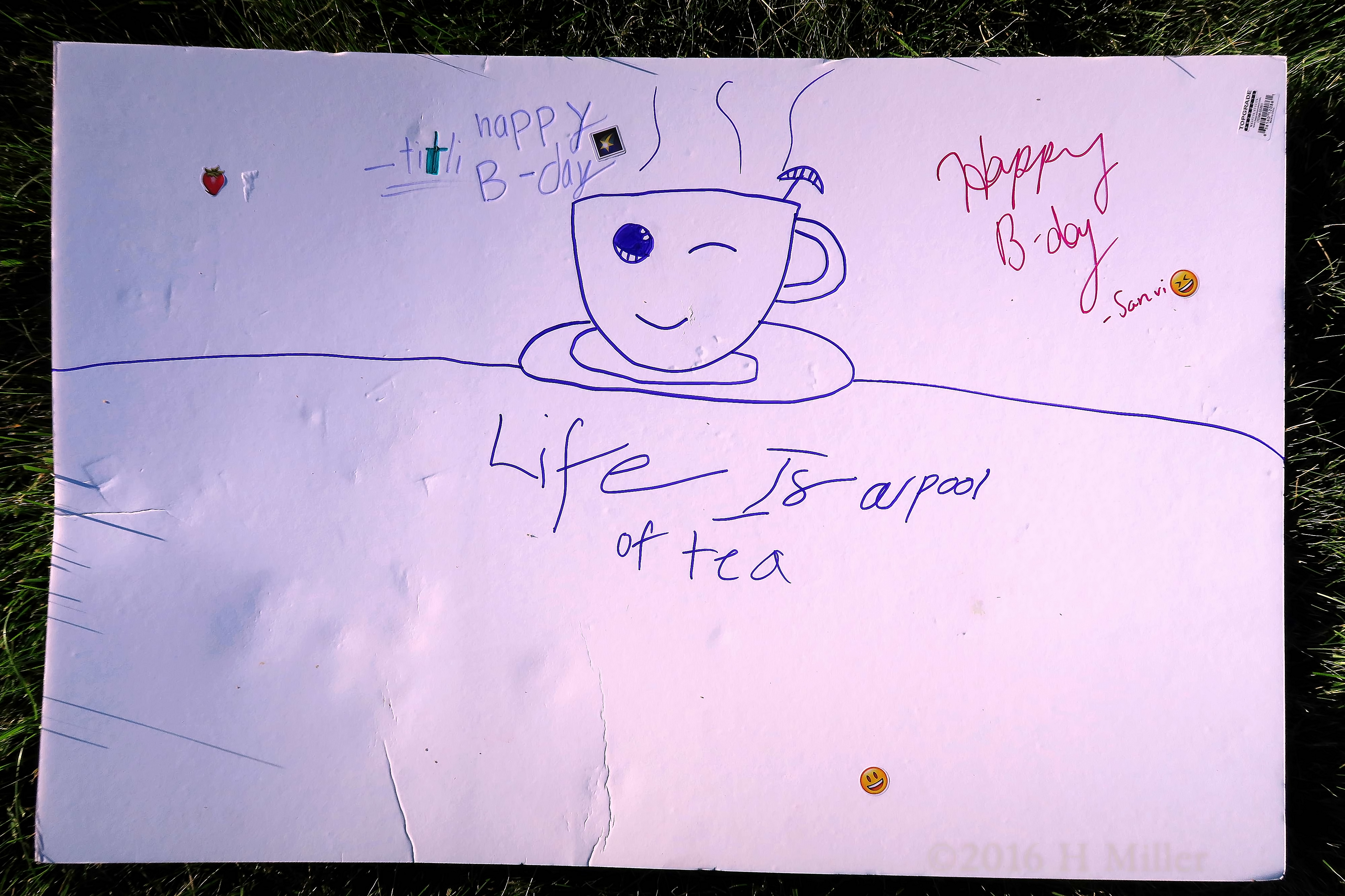 Guests Draw On The Spa Birthday Card With A Cute Caption Guests Draw On The Spa Birthday Card With A Cute Caption