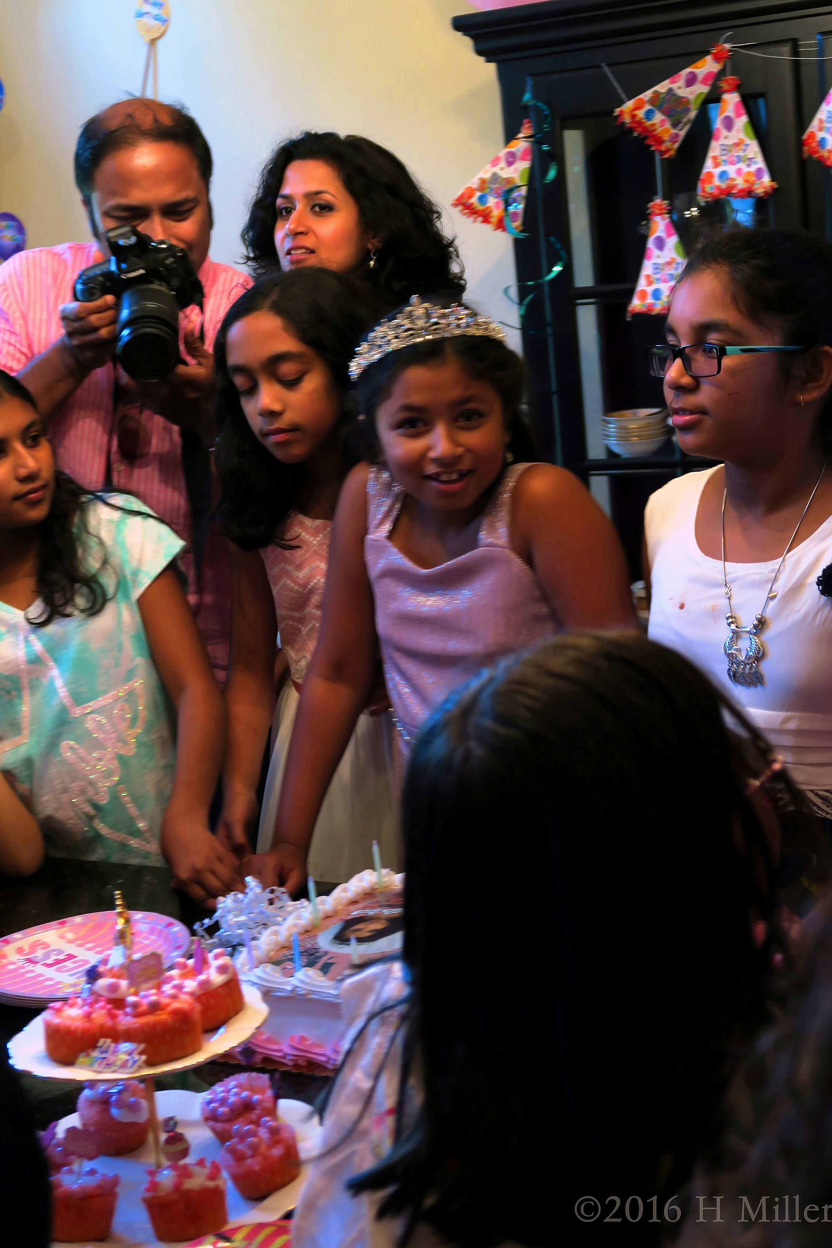 Looking Happy With A Tiara At Her Kids Party. Looking Happy With A Tiara At Her Kids Party.