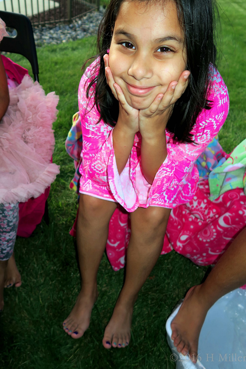 She Is Super Happy With This Kids Pedicure Color She Is Super Happy With This Kids Pedicure Color