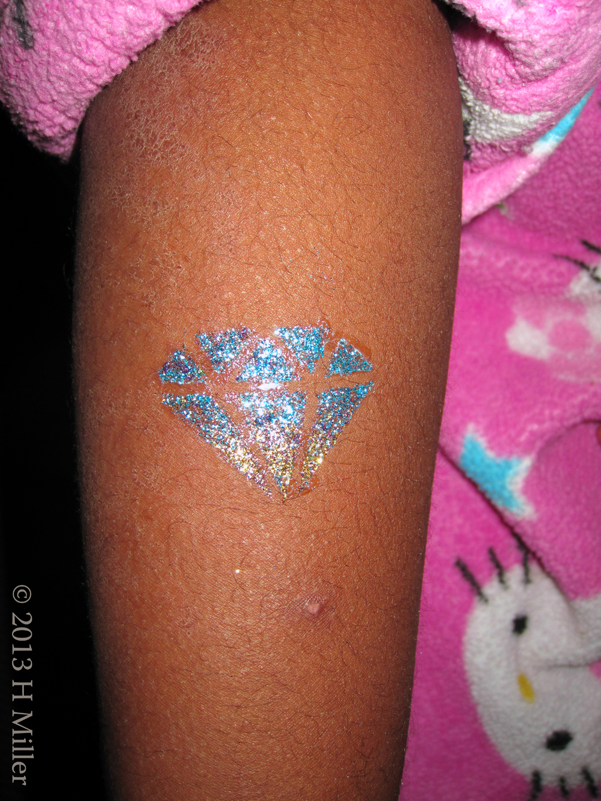 Diamond Glitter Body Art Close Up