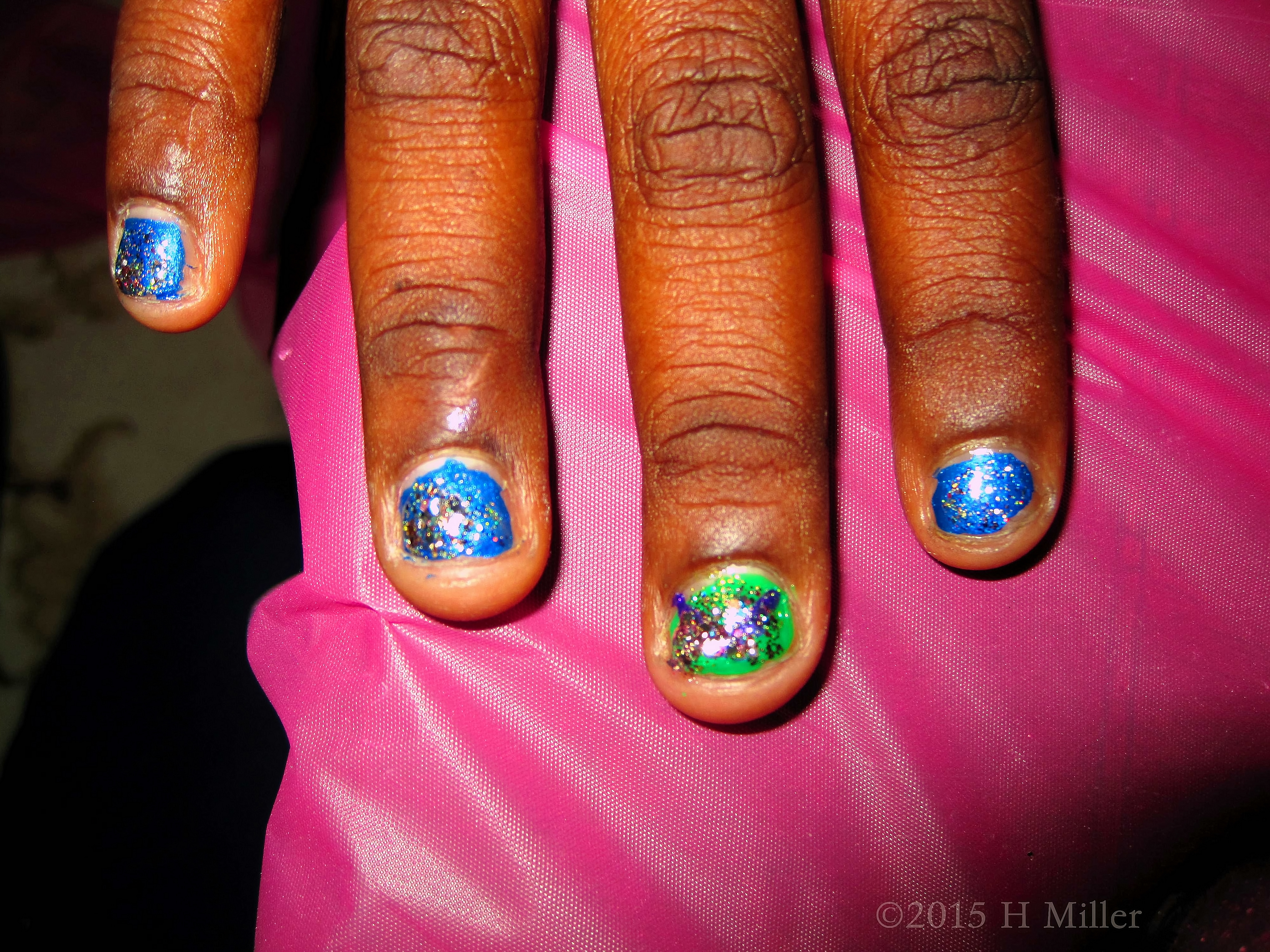 Green And Blue Polish With Glitter Green And Blue Polish With Glitter