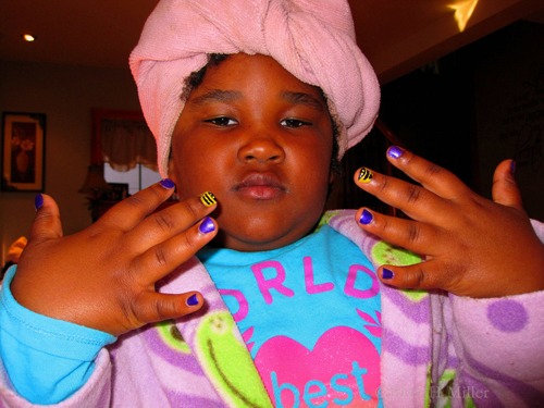 How Cute! The Bees And Blue Polish How Cute! The Bees And Blue Polish